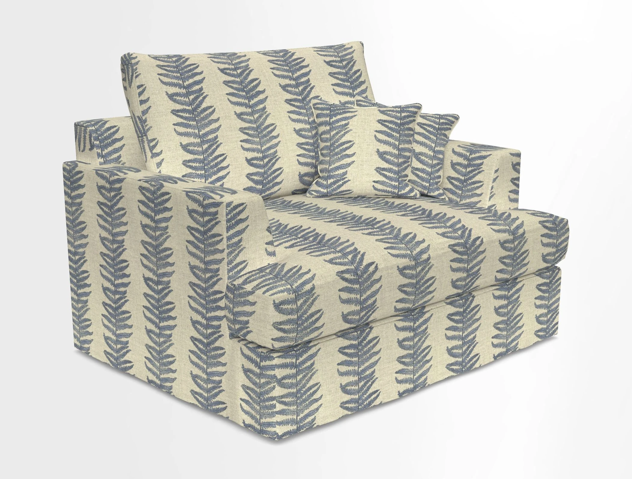 Slingsby Snuggler Fitted Cover Sofa in Two Tone Plain Biscuit.  Loose cover version available