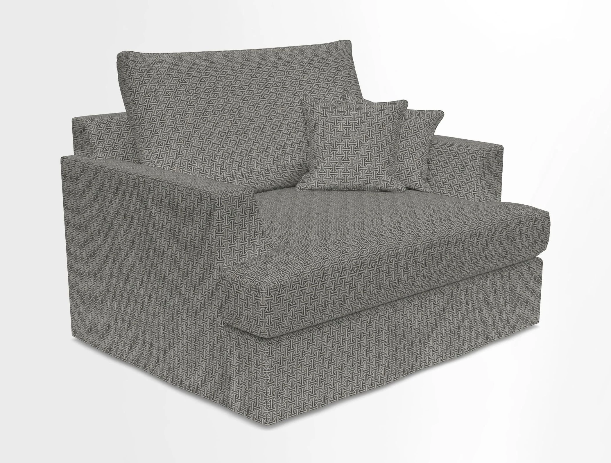 Slingsby Snuggler Fitted Cover Sofa in Two Tone Plain Biscuit.  Loose cover version available