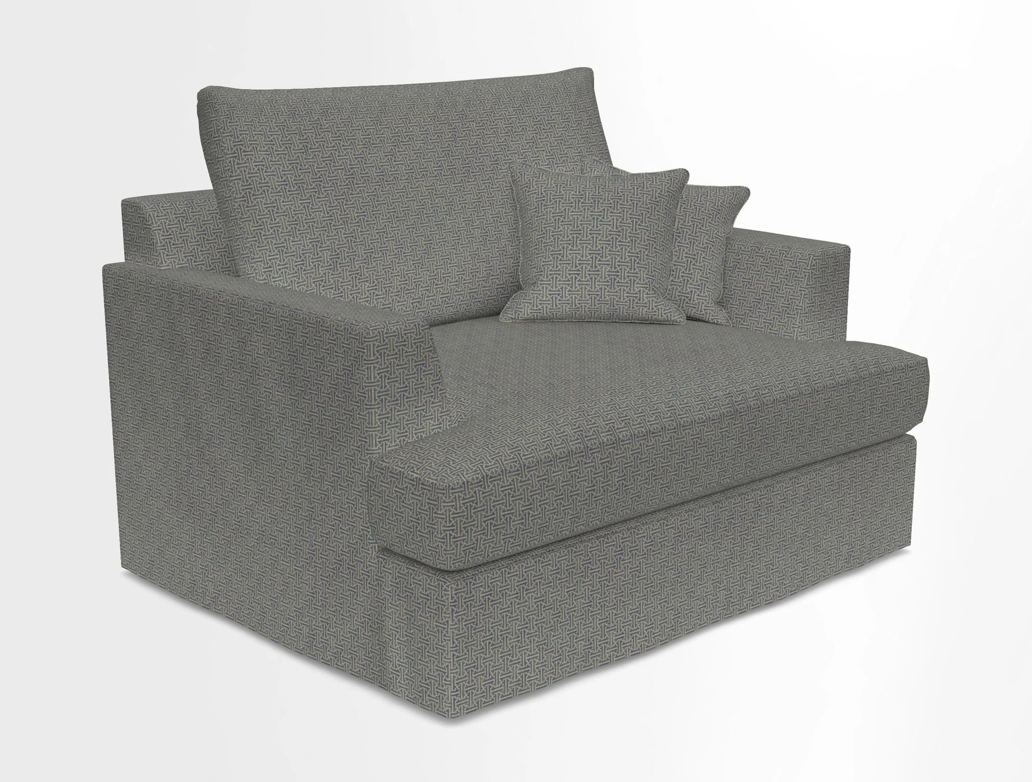 Slingsby Snuggler Fitted Cover Sofa in Two Tone Plain Biscuit.  Loose cover version available