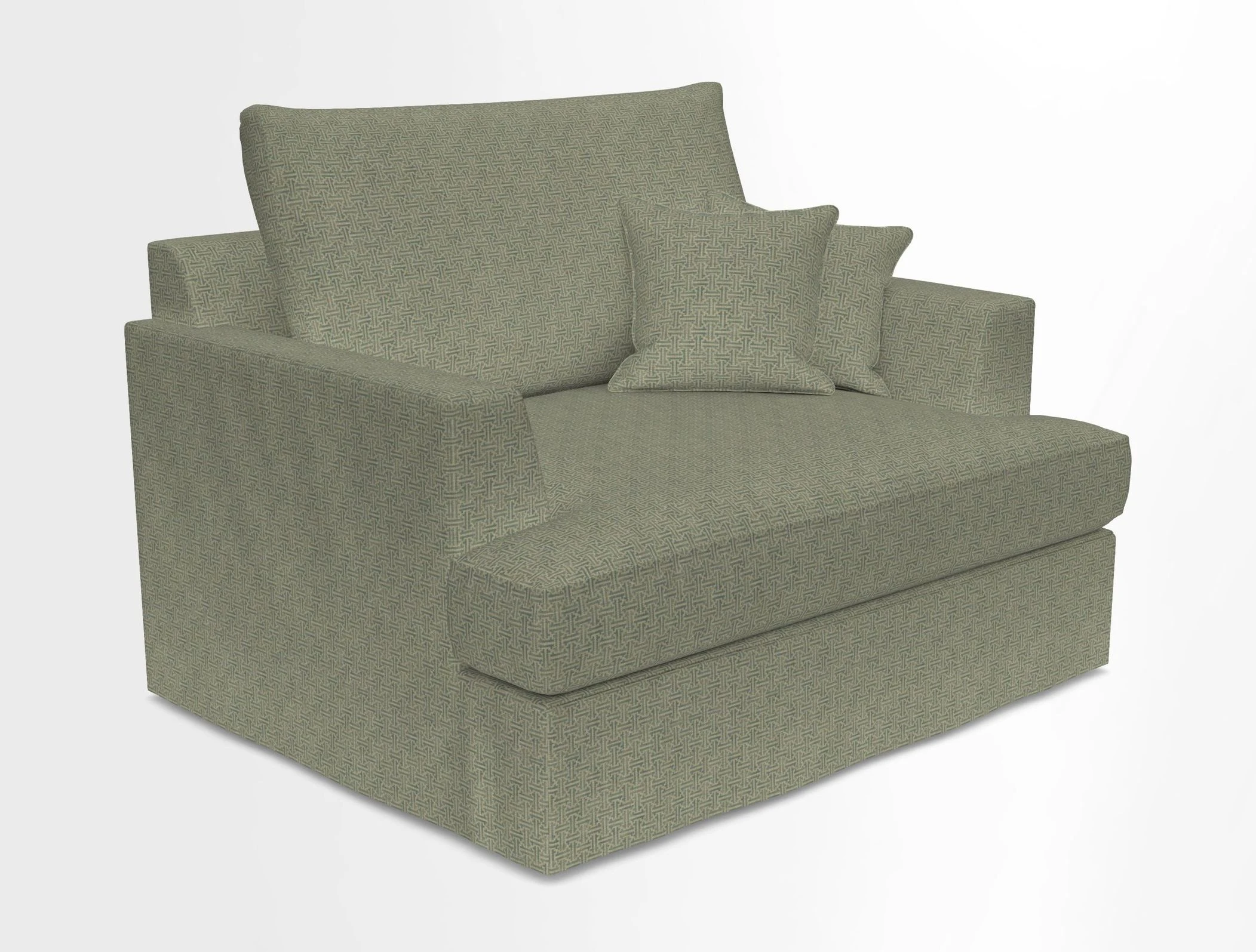 Slingsby Snuggler Fitted Cover Sofa in Two Tone Plain Biscuit.  Loose cover version available