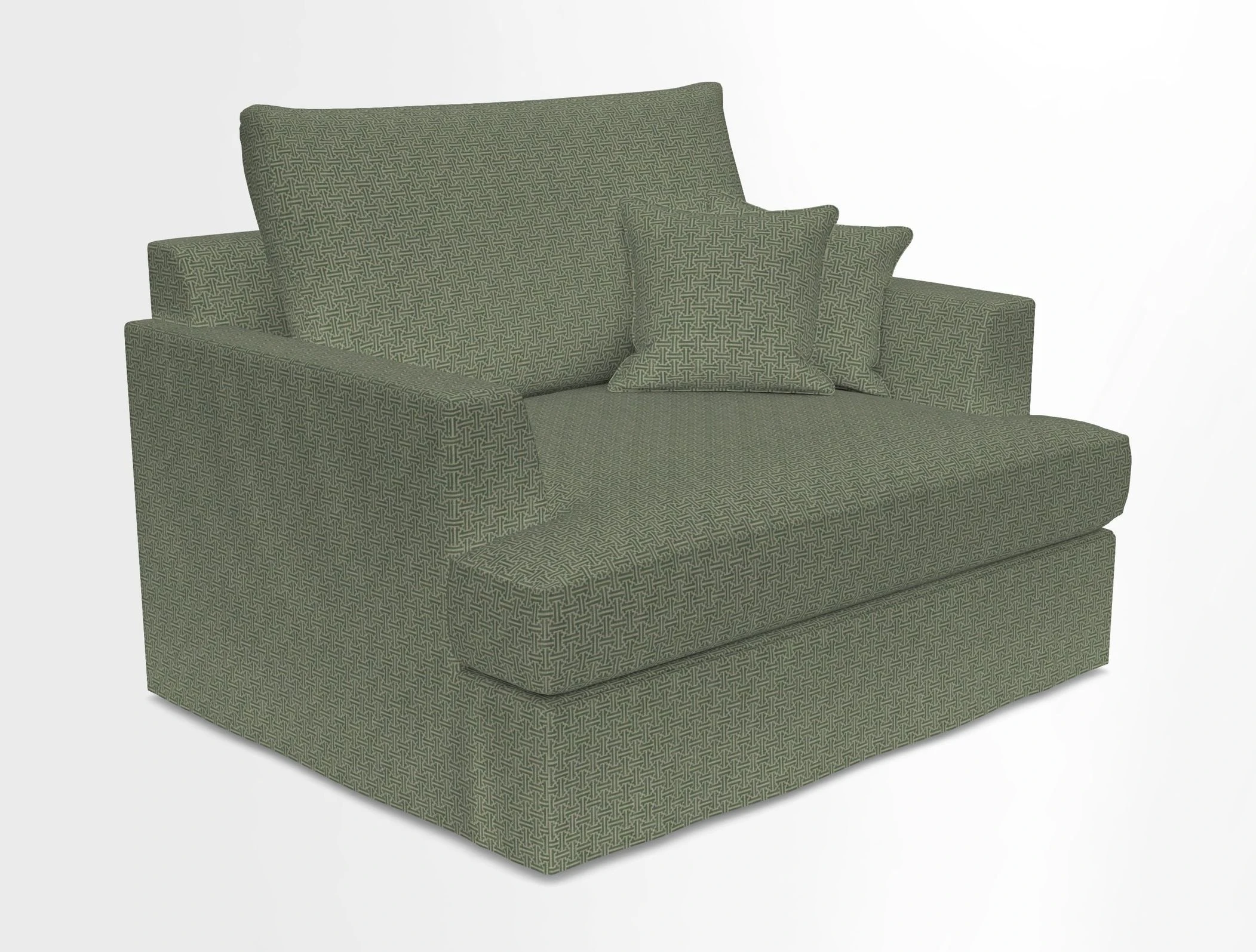 Slingsby Snuggler Fitted Cover Sofa in Two Tone Plain Biscuit.  Loose cover version available