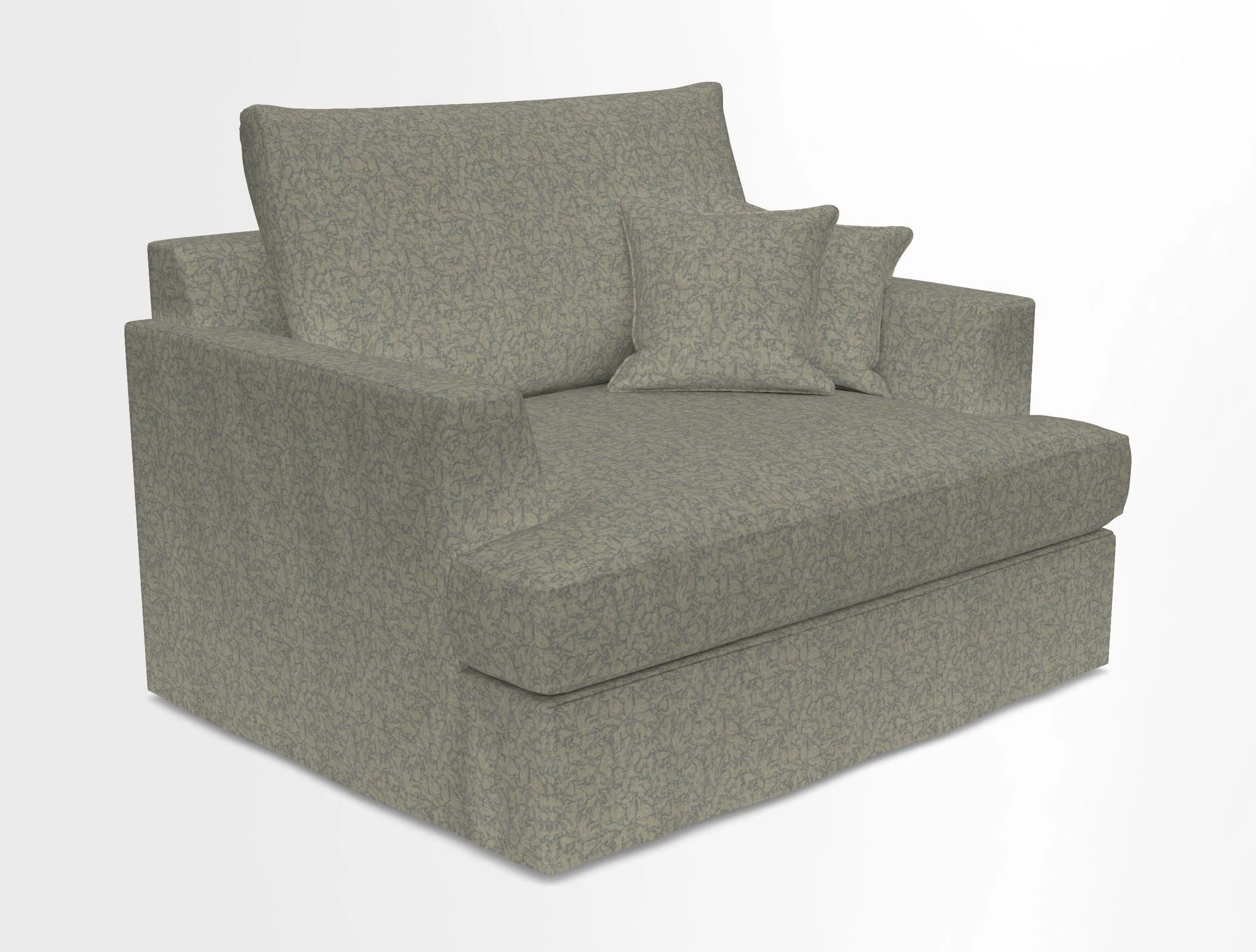Slingsby Snuggler Fitted Cover Sofa in Two Tone Plain Biscuit.  Loose cover version available