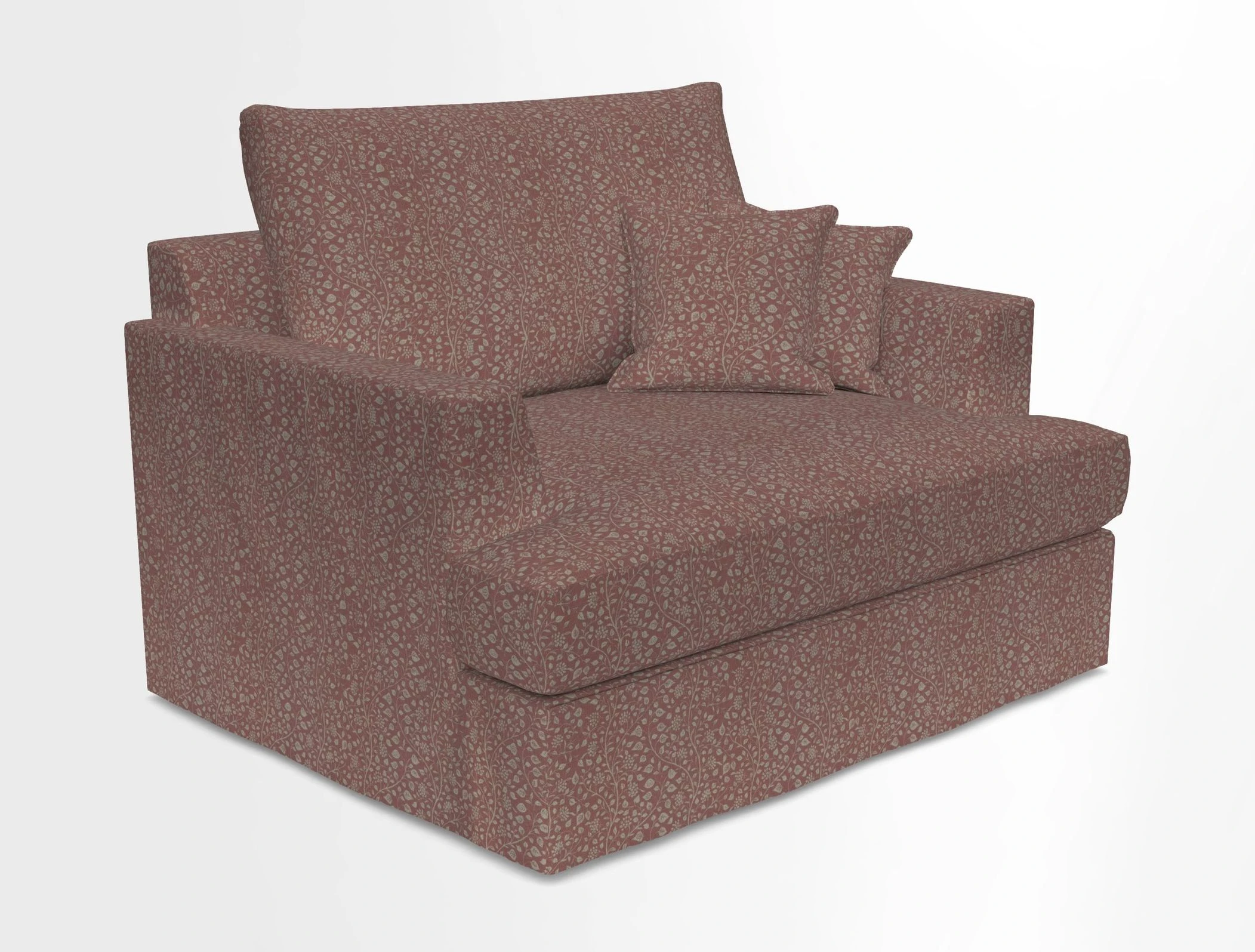 Slingsby Snuggler Fitted Cover Sofa in Two Tone Plain Biscuit.  Loose cover version available