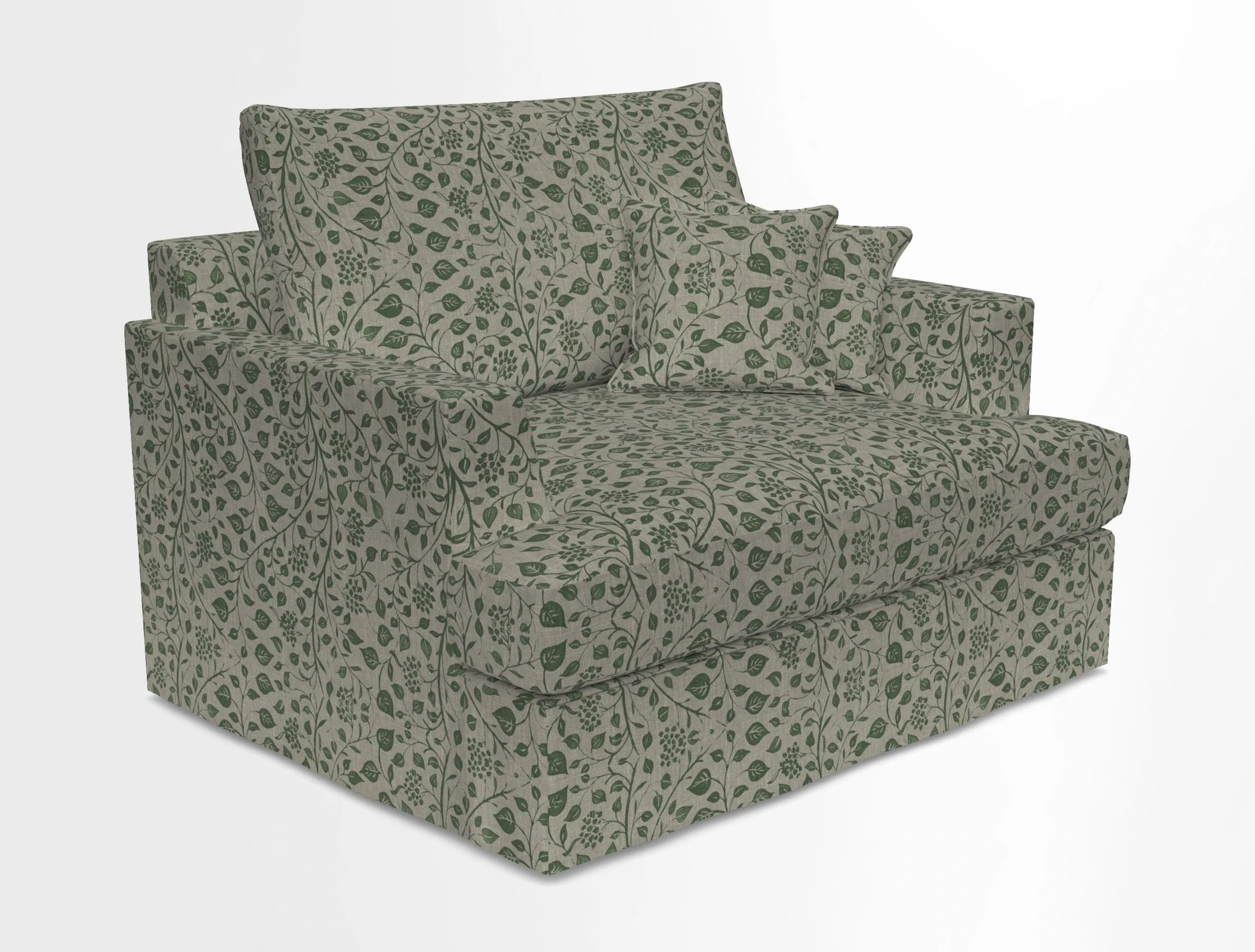 Slingsby Snuggler Fitted Cover Sofa in Two Tone Plain Biscuit.  Loose cover version available
