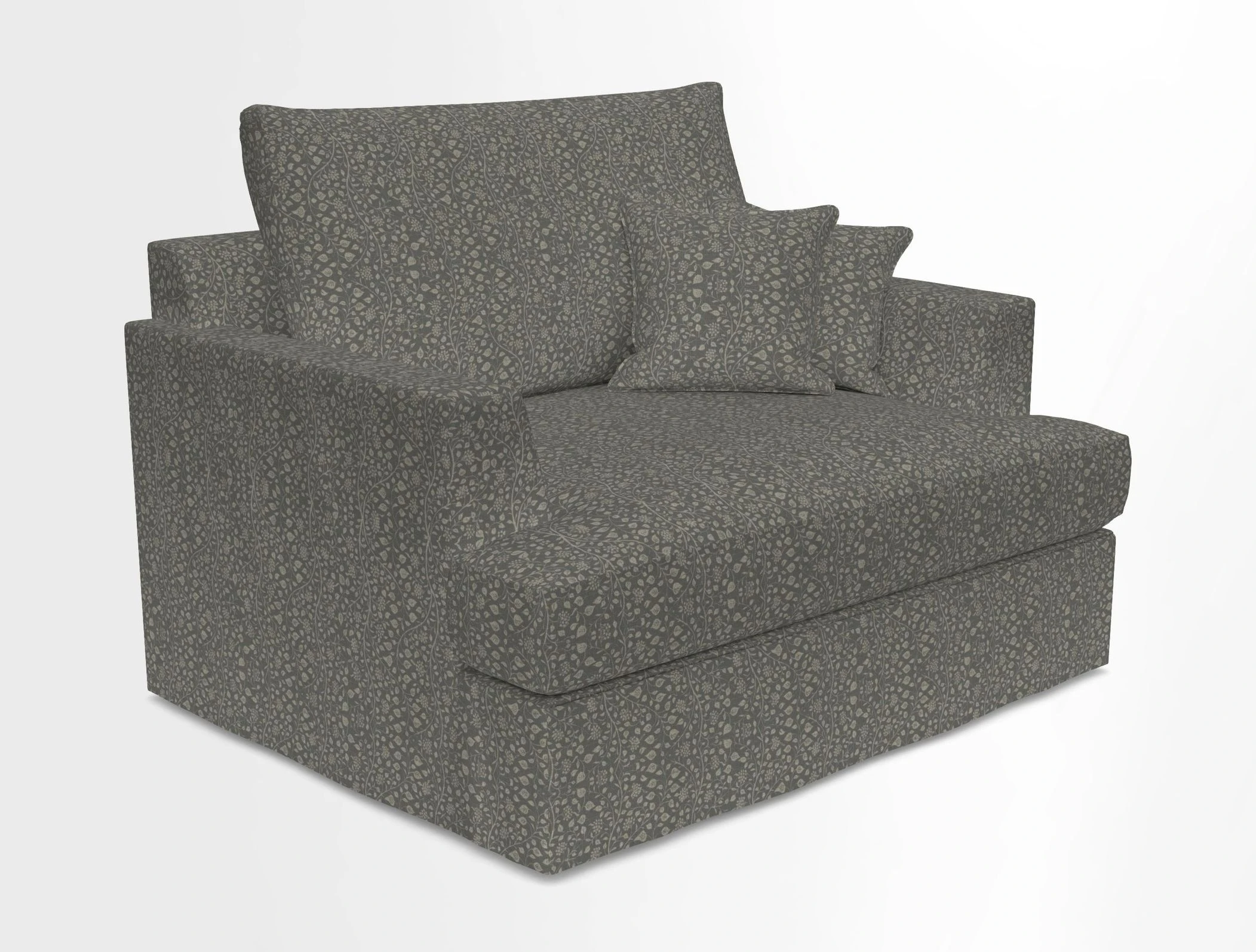 Slingsby Snuggler Fitted Cover Sofa in Two Tone Plain Biscuit.  Loose cover version available