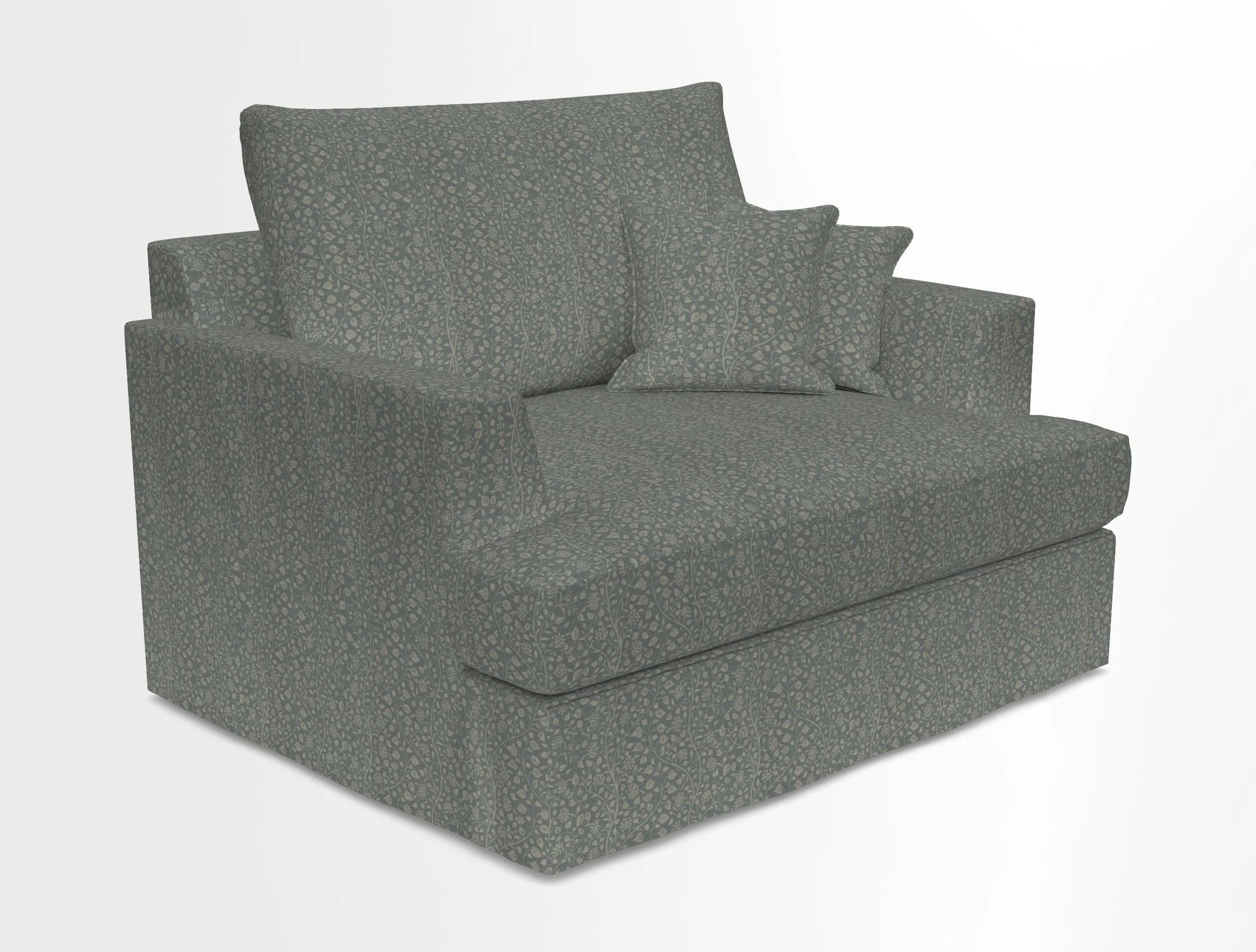Slingsby Snuggler Fitted Cover Sofa in Two Tone Plain Biscuit.  Loose cover version available