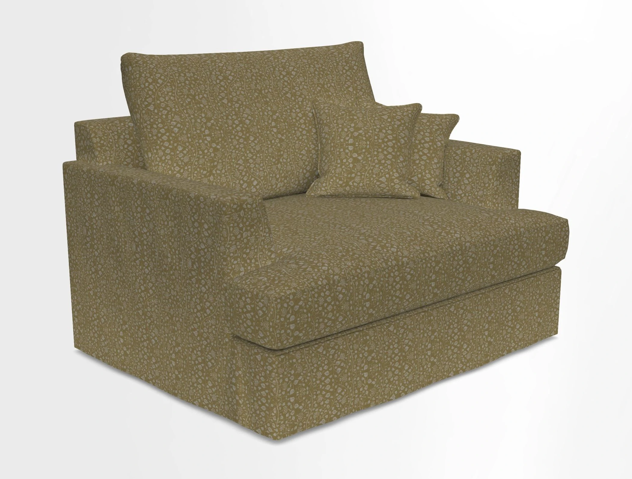 Slingsby Snuggler Fitted Cover Sofa in Two Tone Plain Biscuit.  Loose cover version available
