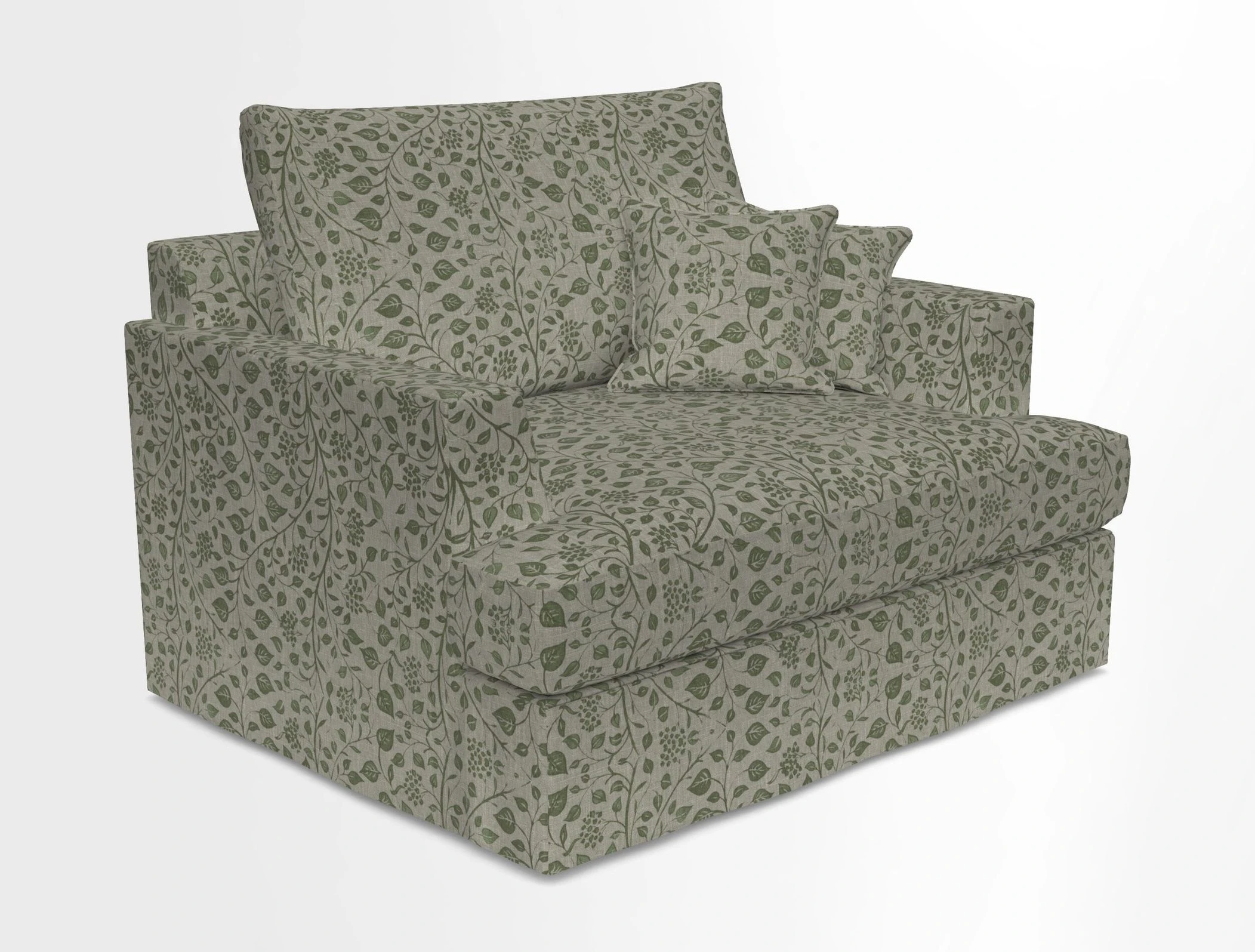 Slingsby Snuggler Fitted Cover Sofa in Two Tone Plain Biscuit.  Loose cover version available