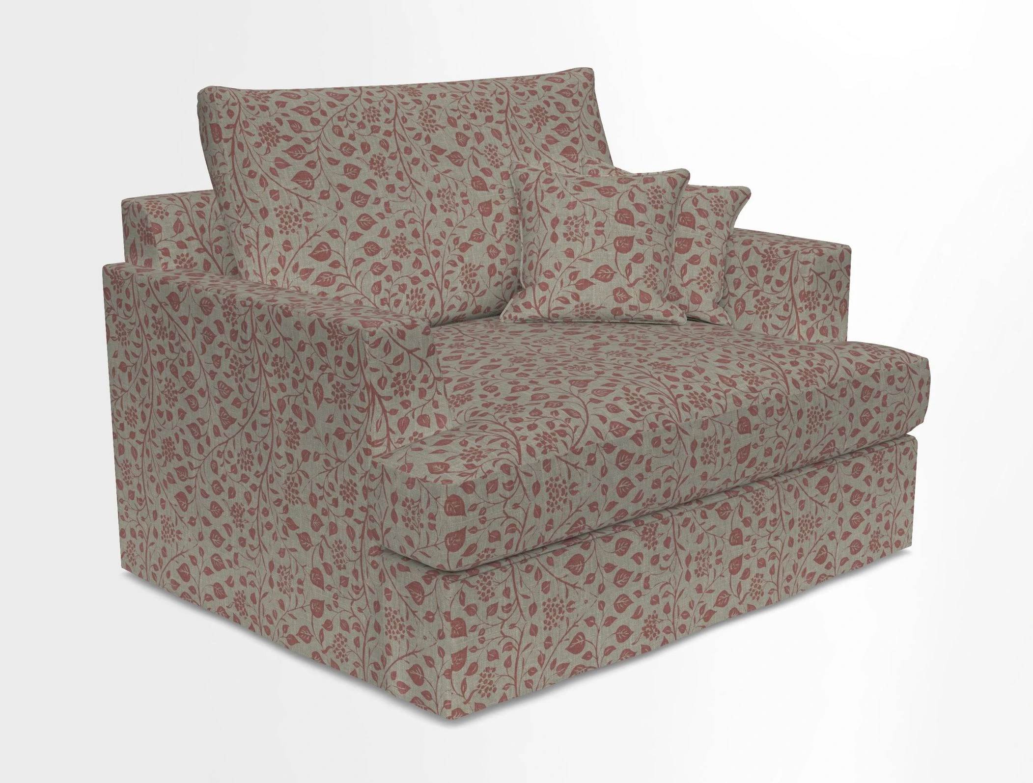 Slingsby Snuggler Fitted Cover Sofa in Two Tone Plain Biscuit.  Loose cover version available