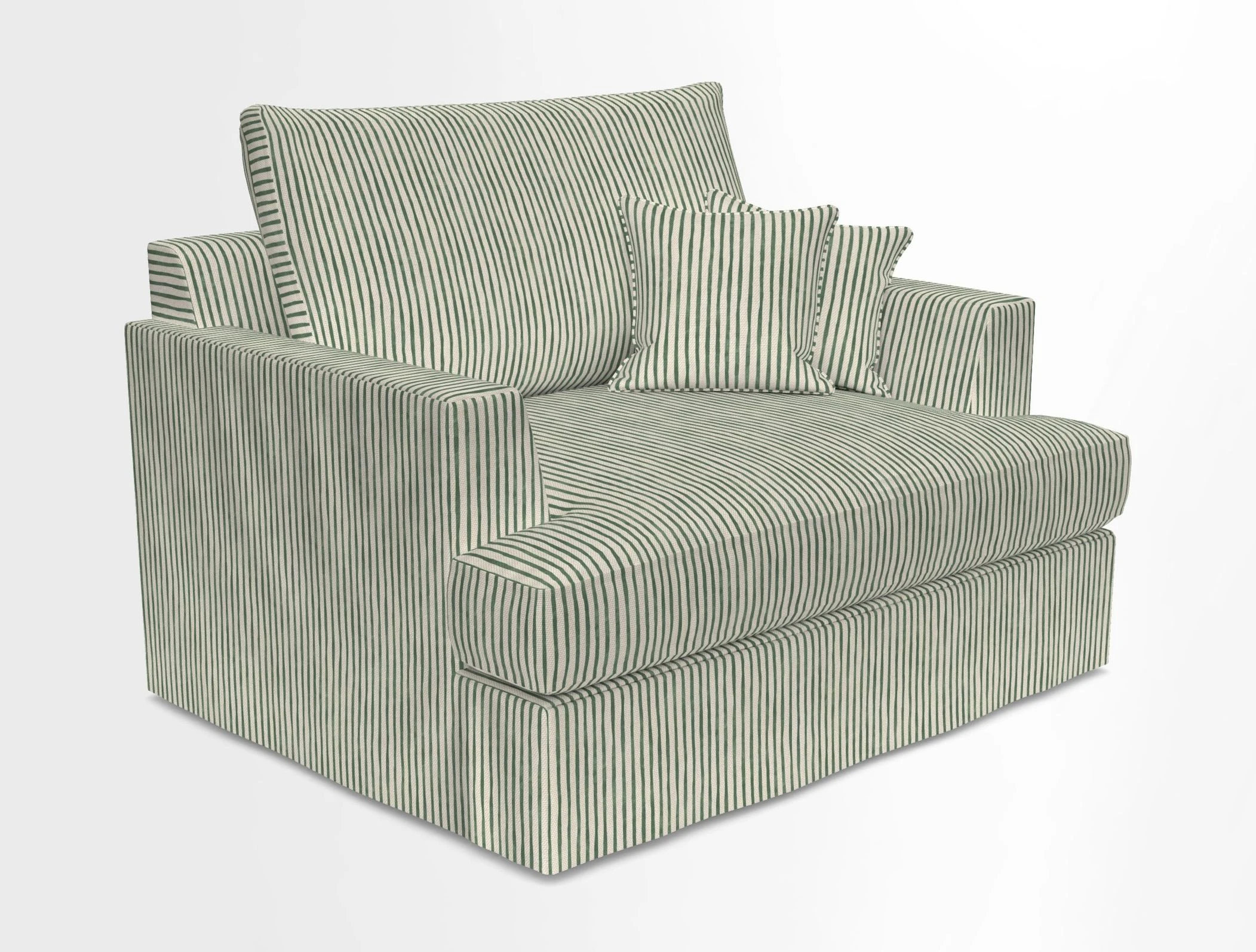 Slingsby Snuggler Fitted Cover Sofa in Two Tone Plain Biscuit.  Loose cover version available