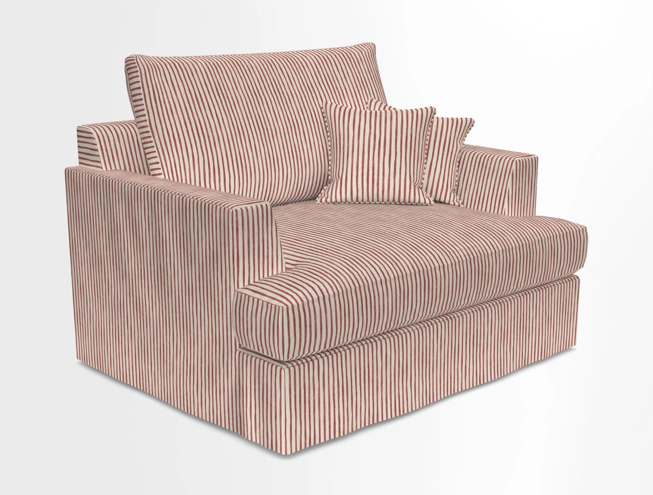 Slingsby Snuggler Fitted Cover Sofa in Two Tone Plain Biscuit.  Loose cover version available