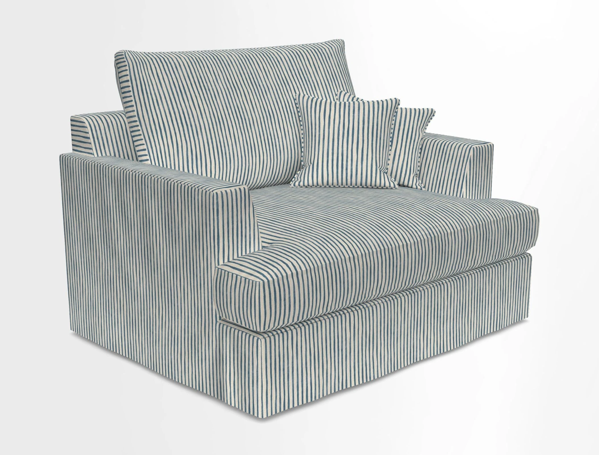 Slingsby Snuggler Fitted Cover Sofa in Two Tone Plain Biscuit.  Loose cover version available