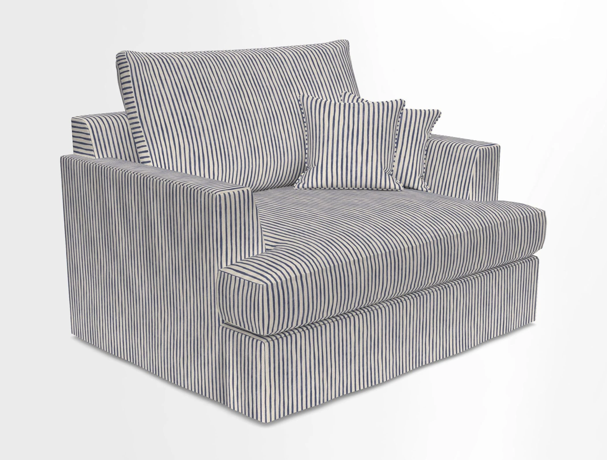 Slingsby Snuggler Fitted Cover Sofa in Two Tone Plain Biscuit.  Loose cover version available