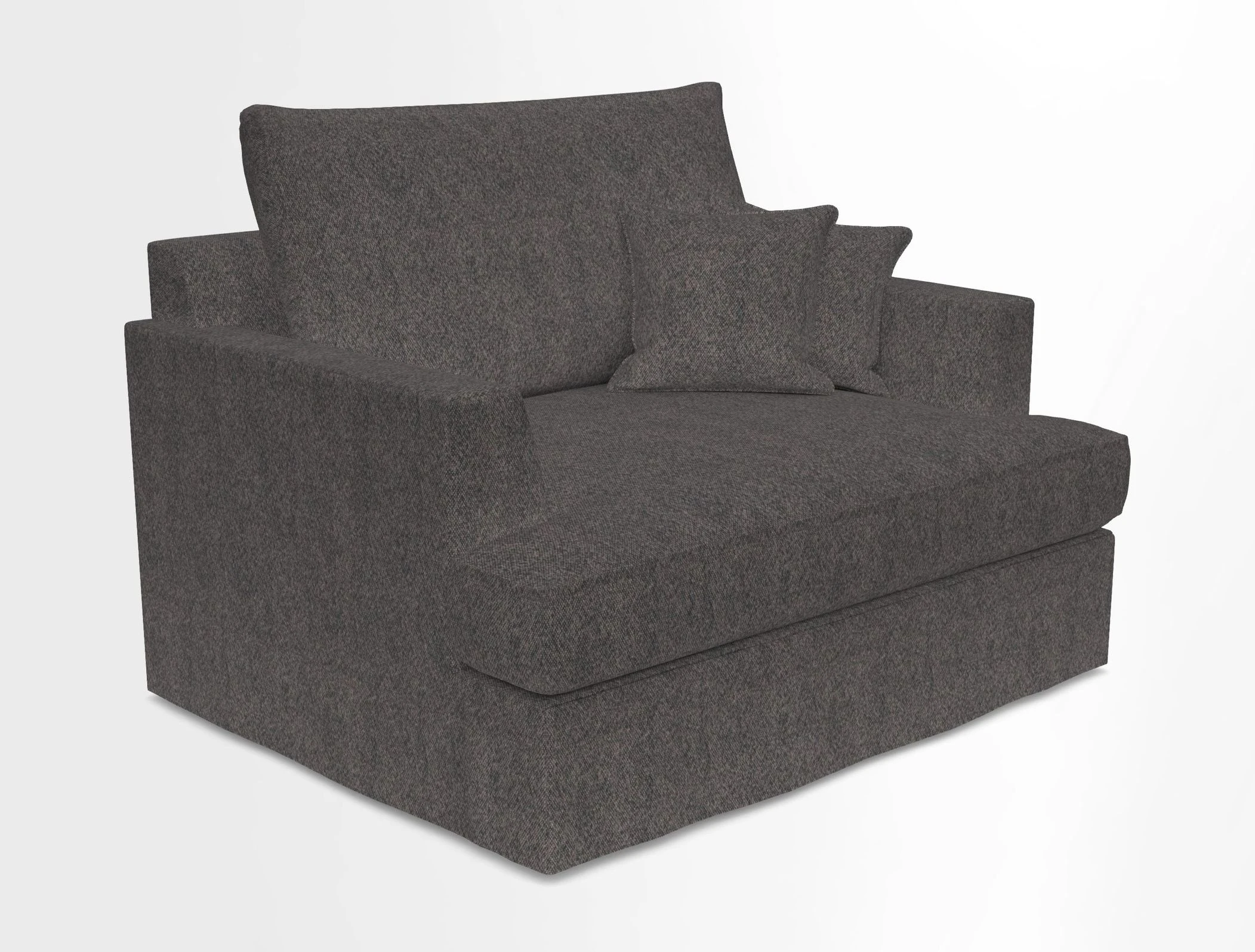 Slingsby Snuggler Fitted Cover Sofa in Two Tone Plain Biscuit.  Loose cover version available