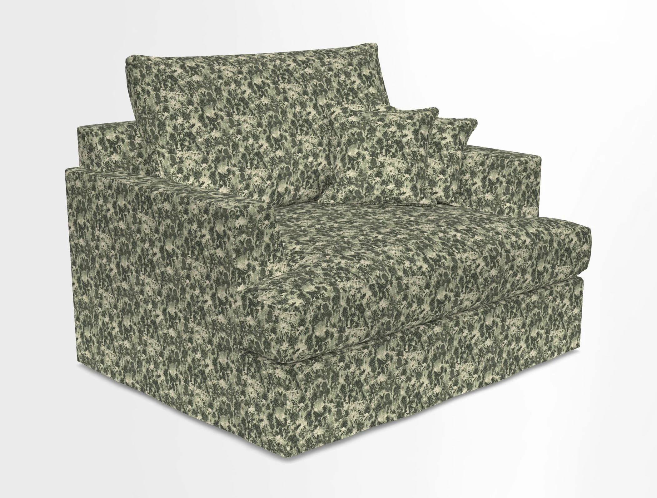 Slingsby Snuggler Fitted Cover Sofa in Two Tone Plain Biscuit.  Loose cover version available