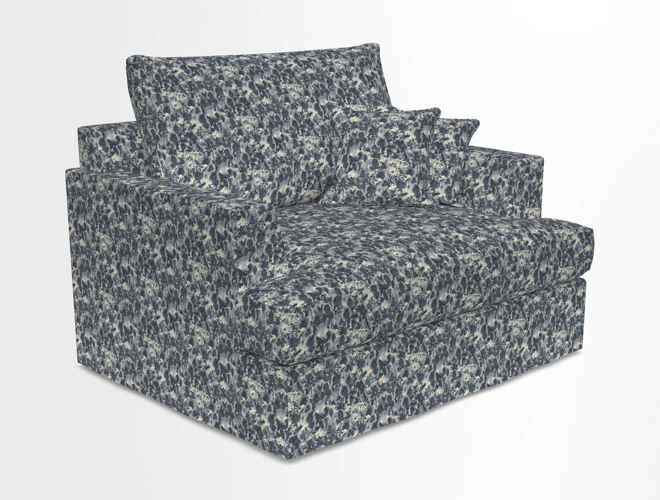 Slingsby Snuggler Fitted Cover Sofa in Two Tone Plain Biscuit.  Loose cover version available