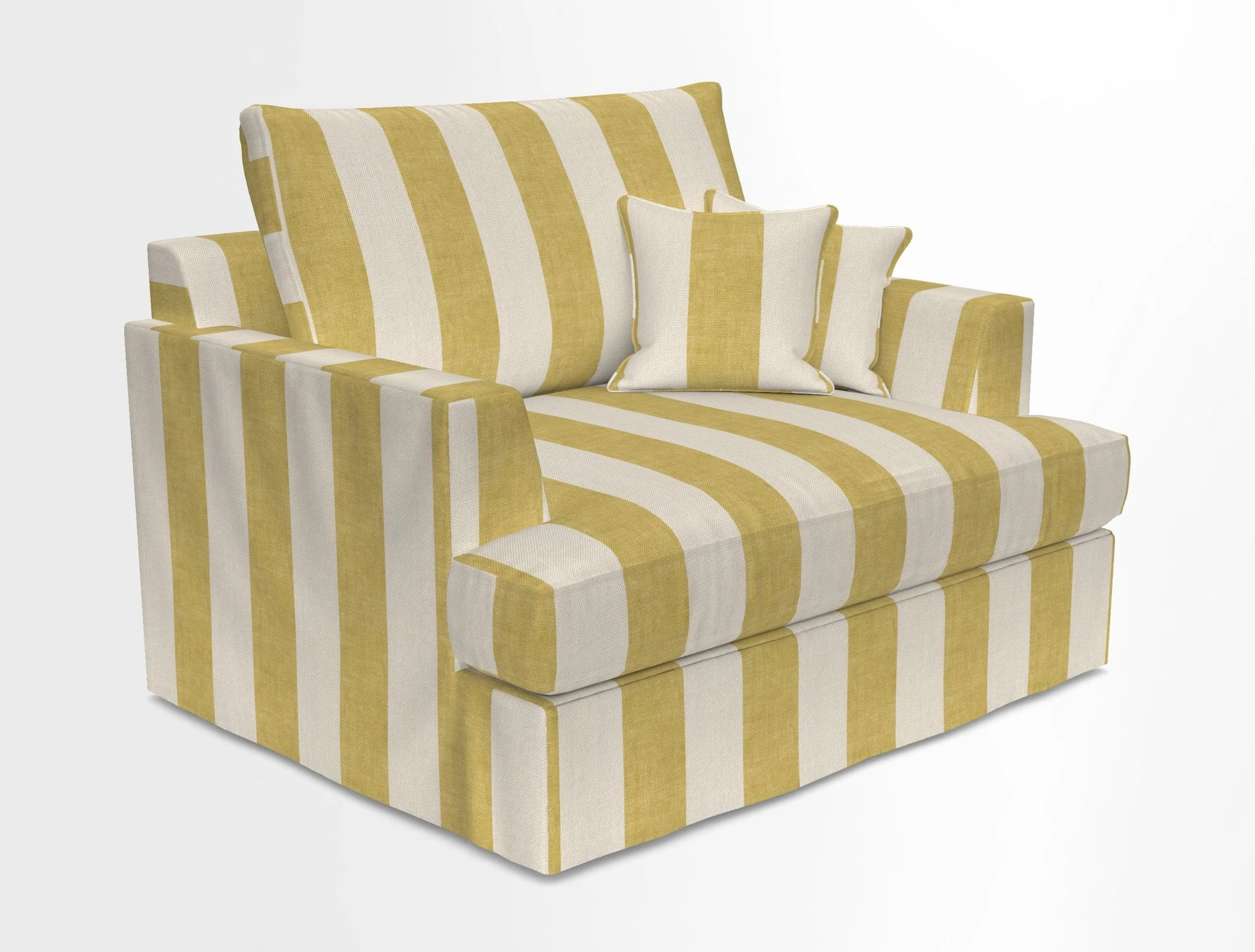 Slingsby Snuggler Fitted Cover Sofa in Two Tone Plain Biscuit.  Loose cover version available