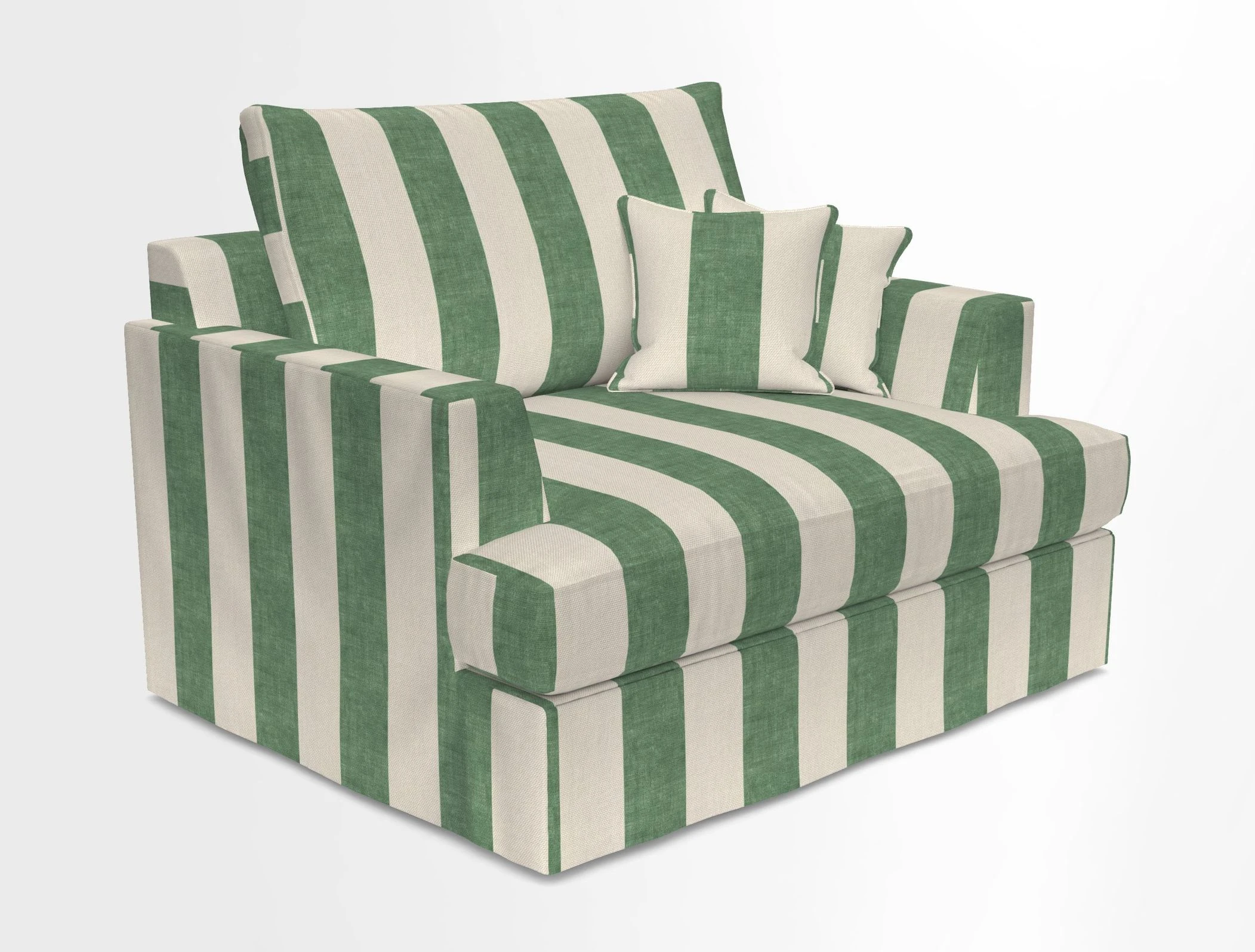 Slingsby Snuggler Fitted Cover Sofa in Two Tone Plain Biscuit.  Loose cover version available