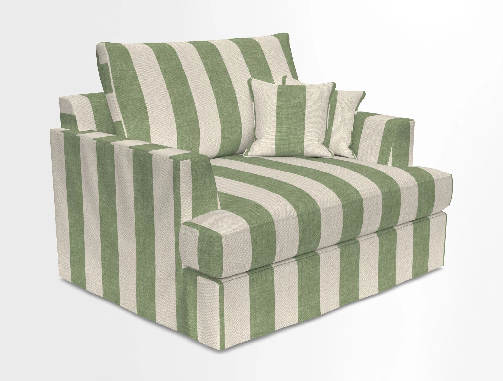 Slingsby Snuggler Fitted Cover Sofa in Two Tone Plain Biscuit.  Loose cover version available