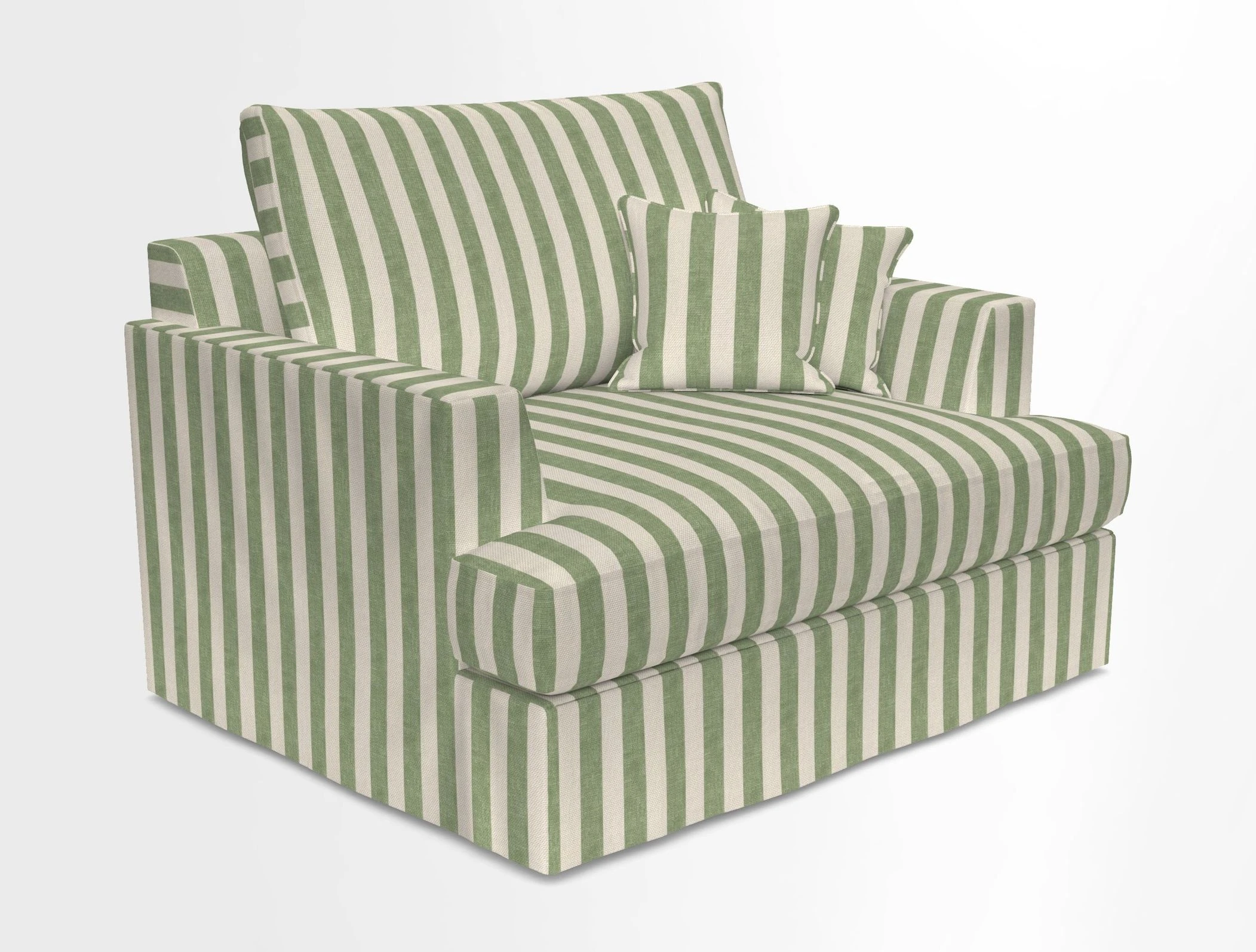 Slingsby Snuggler Fitted Cover Sofa in Two Tone Plain Biscuit.  Loose cover version available