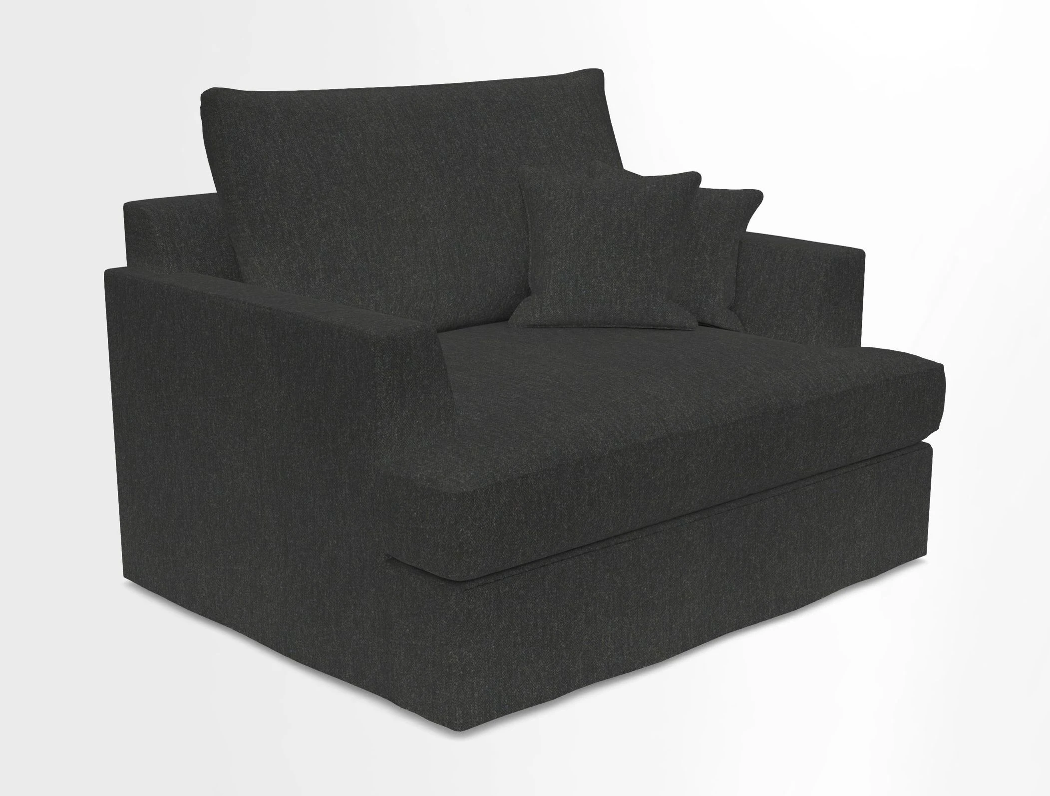 Slingsby Snuggler Fitted Cover Sofa in Two Tone Plain Biscuit.  Loose cover version available