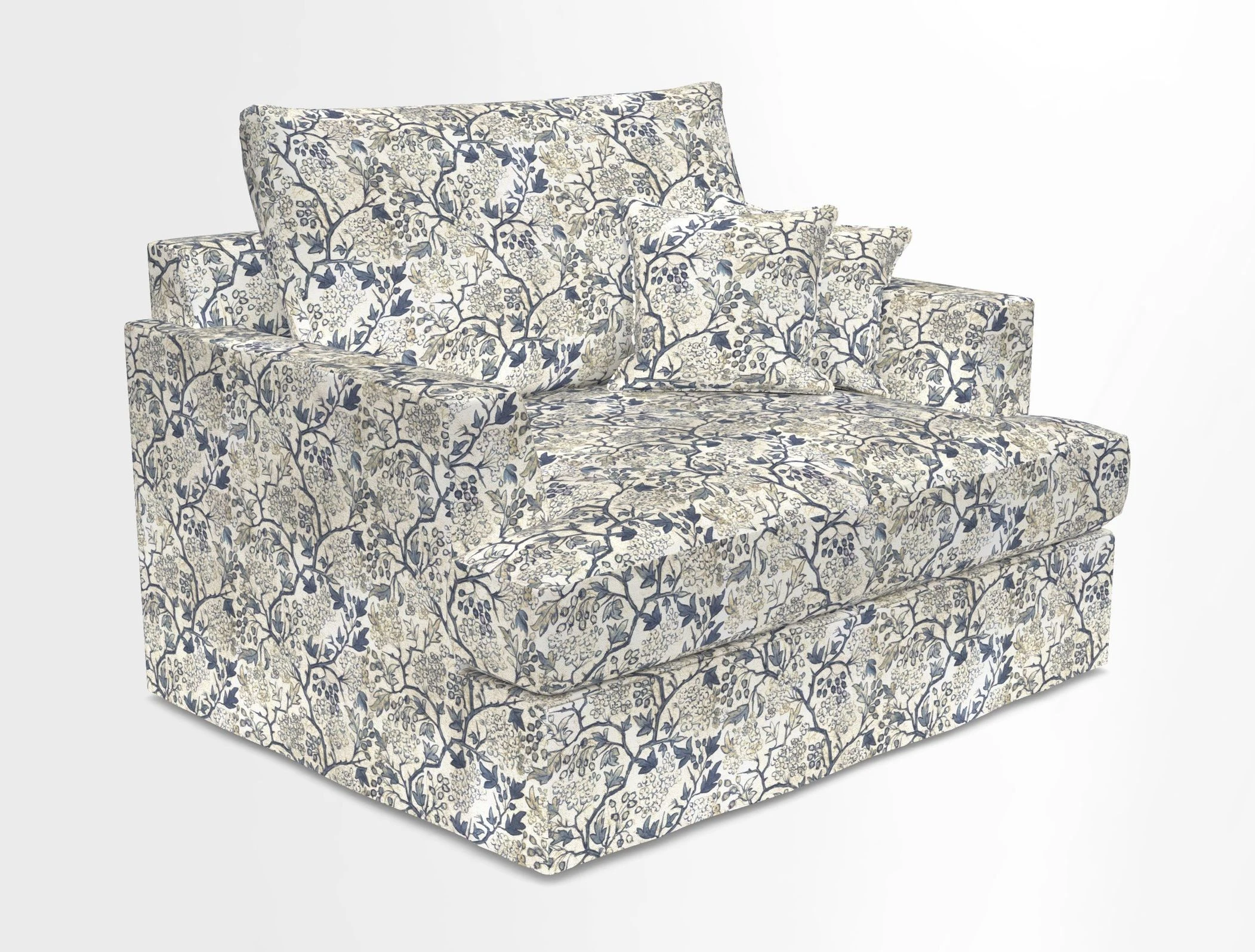 Slingsby Snuggler Fitted Cover Sofa in Two Tone Plain Biscuit.  Loose cover version available