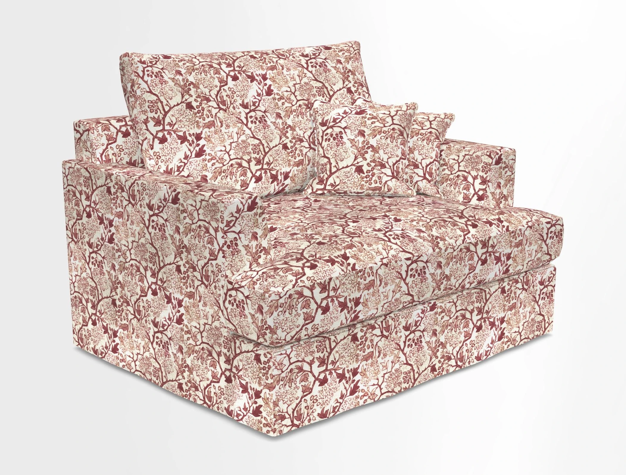 Slingsby Snuggler Fitted Cover Sofa in Two Tone Plain Biscuit.  Loose cover version available