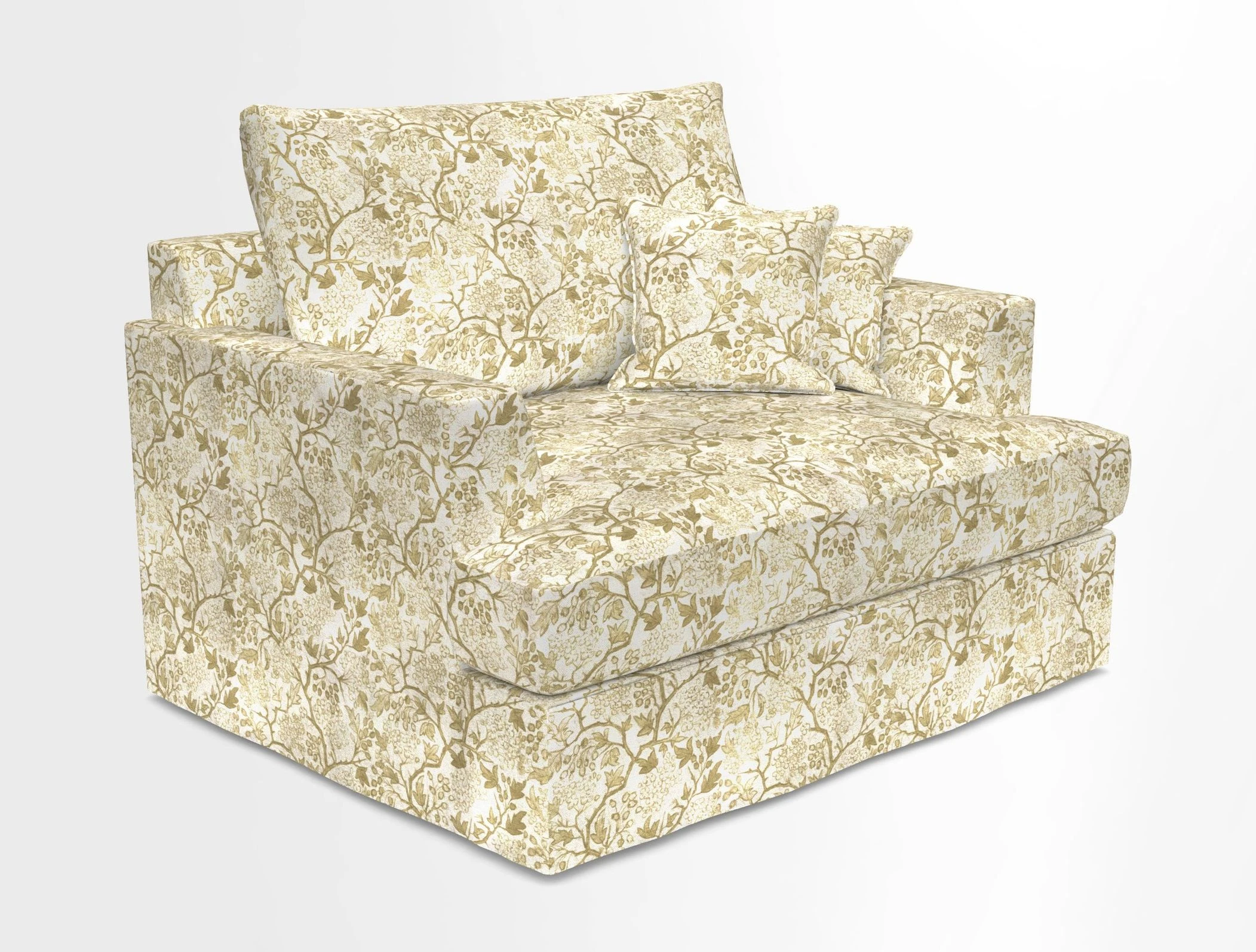 Slingsby Snuggler Fitted Cover Sofa in Two Tone Plain Biscuit.  Loose cover version available