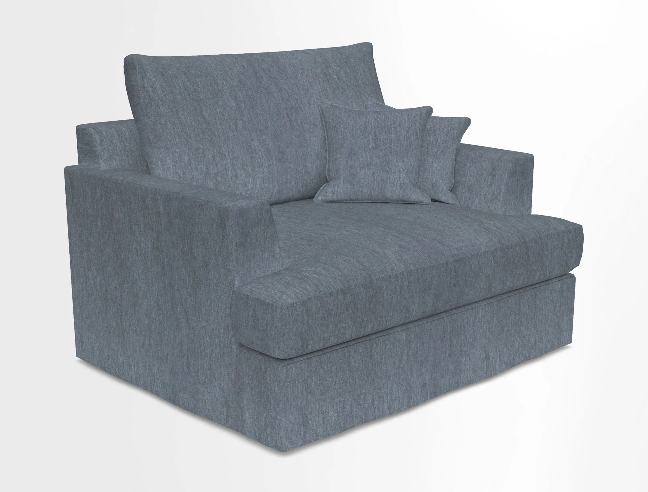 Slingsby Snuggler Fitted Cover Sofa in Two Tone Plain Biscuit.  Loose cover version available
