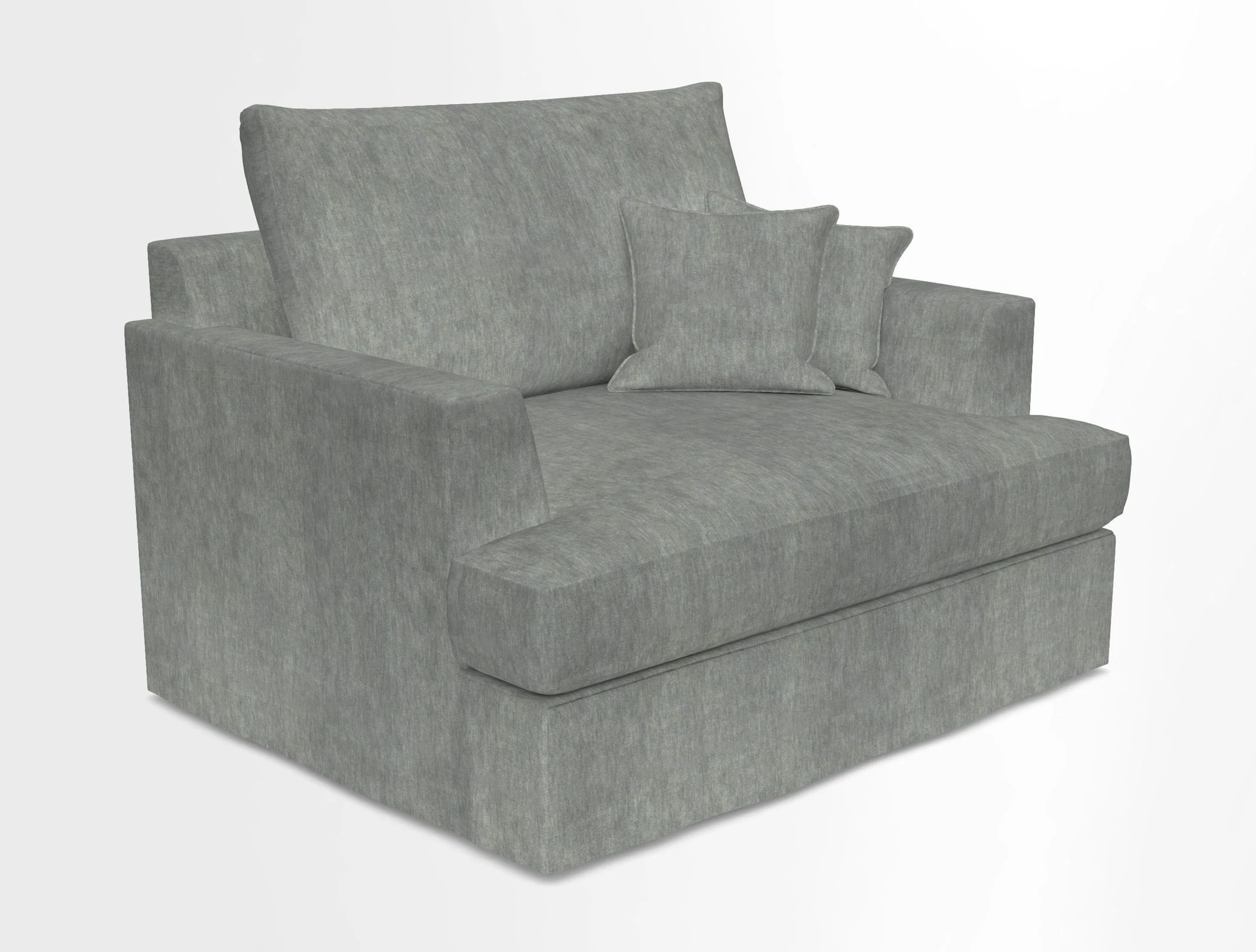 Slingsby Snuggler Fitted Cover Sofa in Two Tone Plain Biscuit.  Loose cover version available