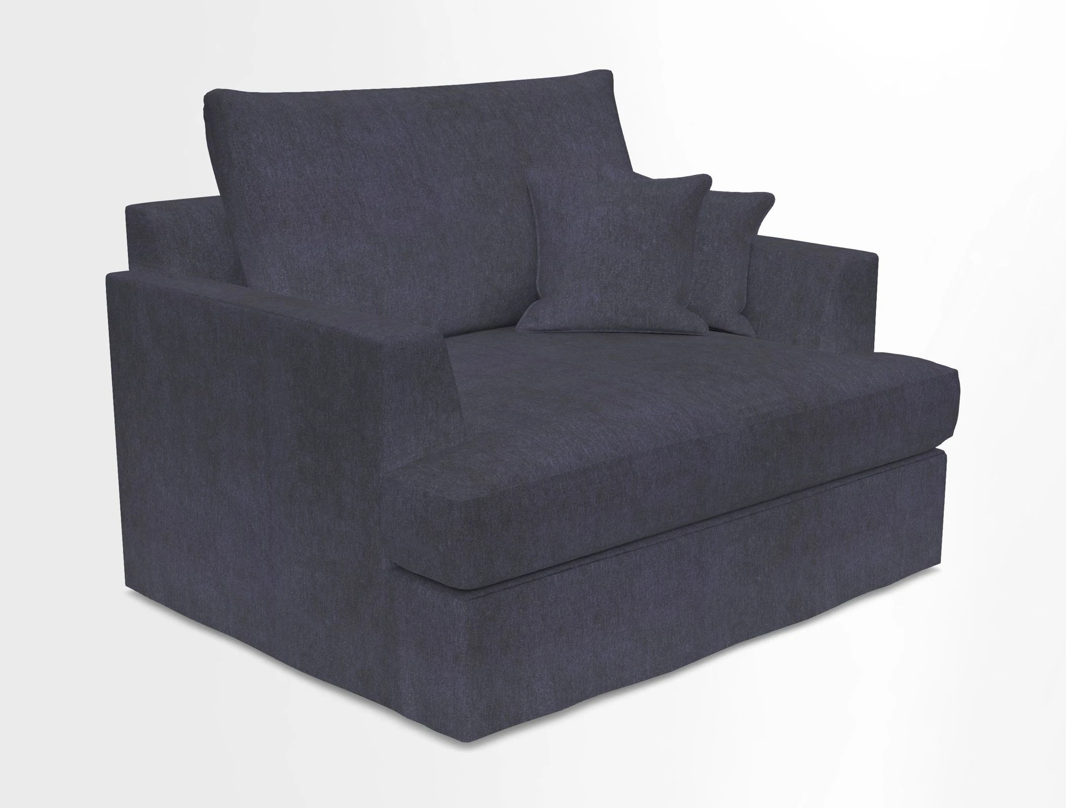 Slingsby Snuggler Fitted Cover Sofa in Two Tone Plain Biscuit.  Loose cover version available