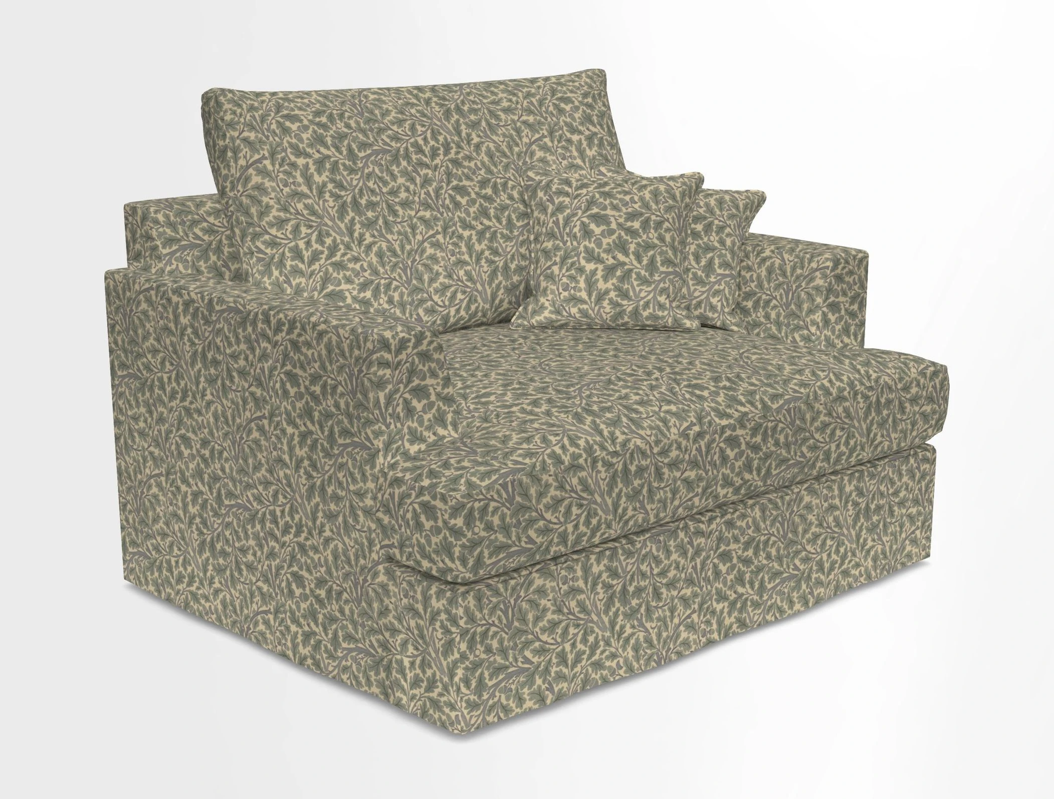 Slingsby Snuggler Fitted Cover Sofa in Two Tone Plain Biscuit.  Loose cover version available