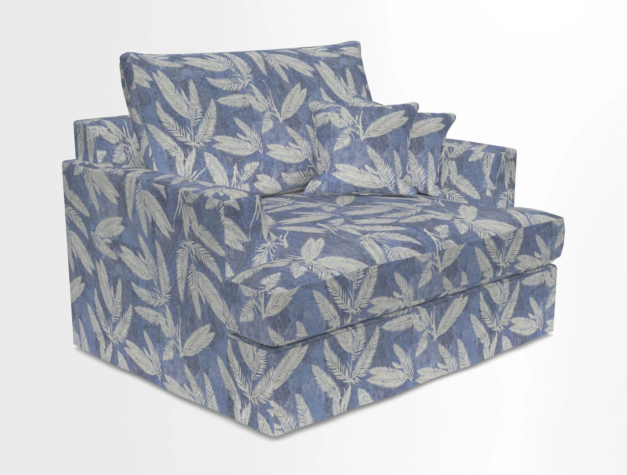 Slingsby Snuggler Fitted Cover Sofa in Two Tone Plain Biscuit.  Loose cover version available
