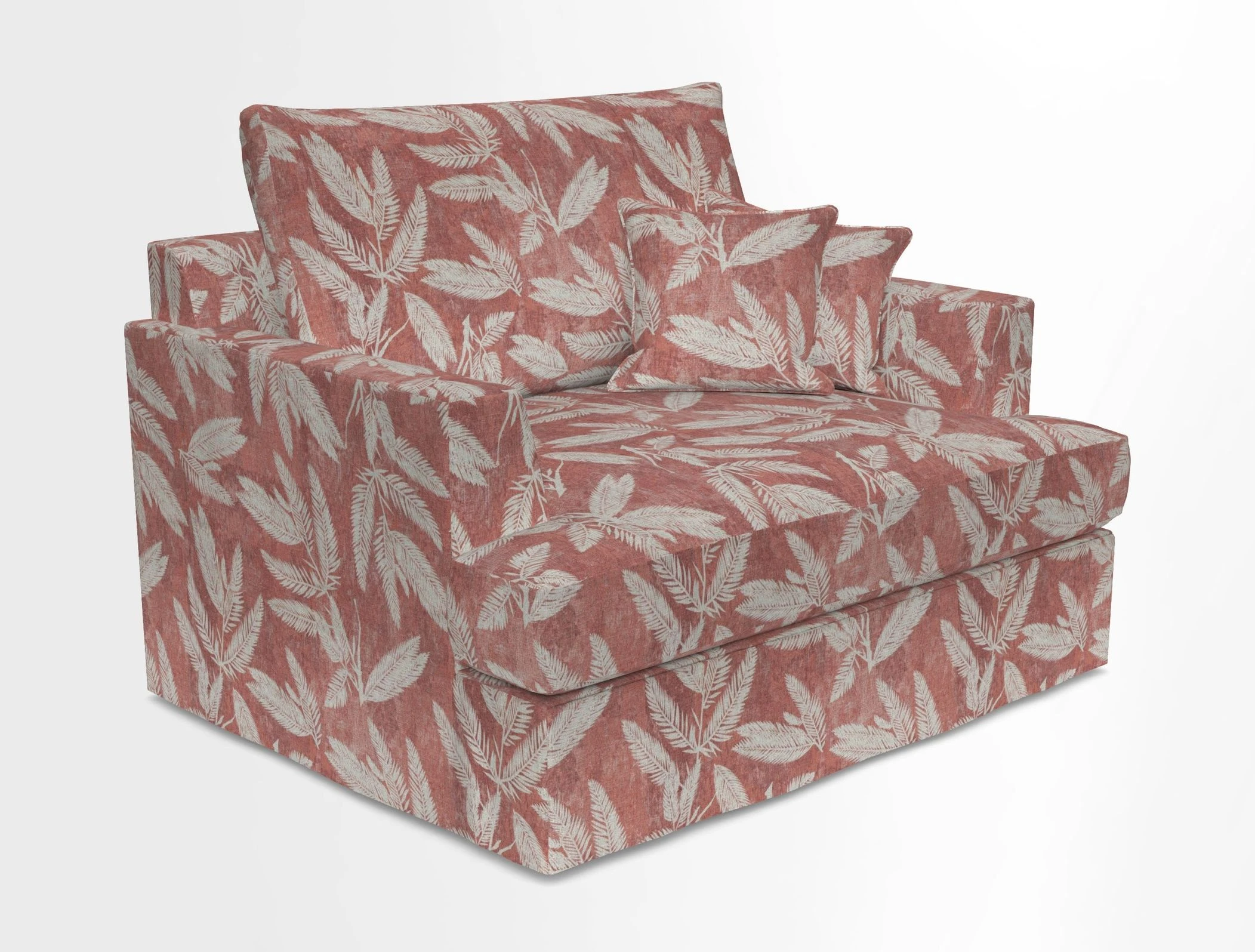 Slingsby Snuggler Fitted Cover Sofa in Two Tone Plain Biscuit.  Loose cover version available