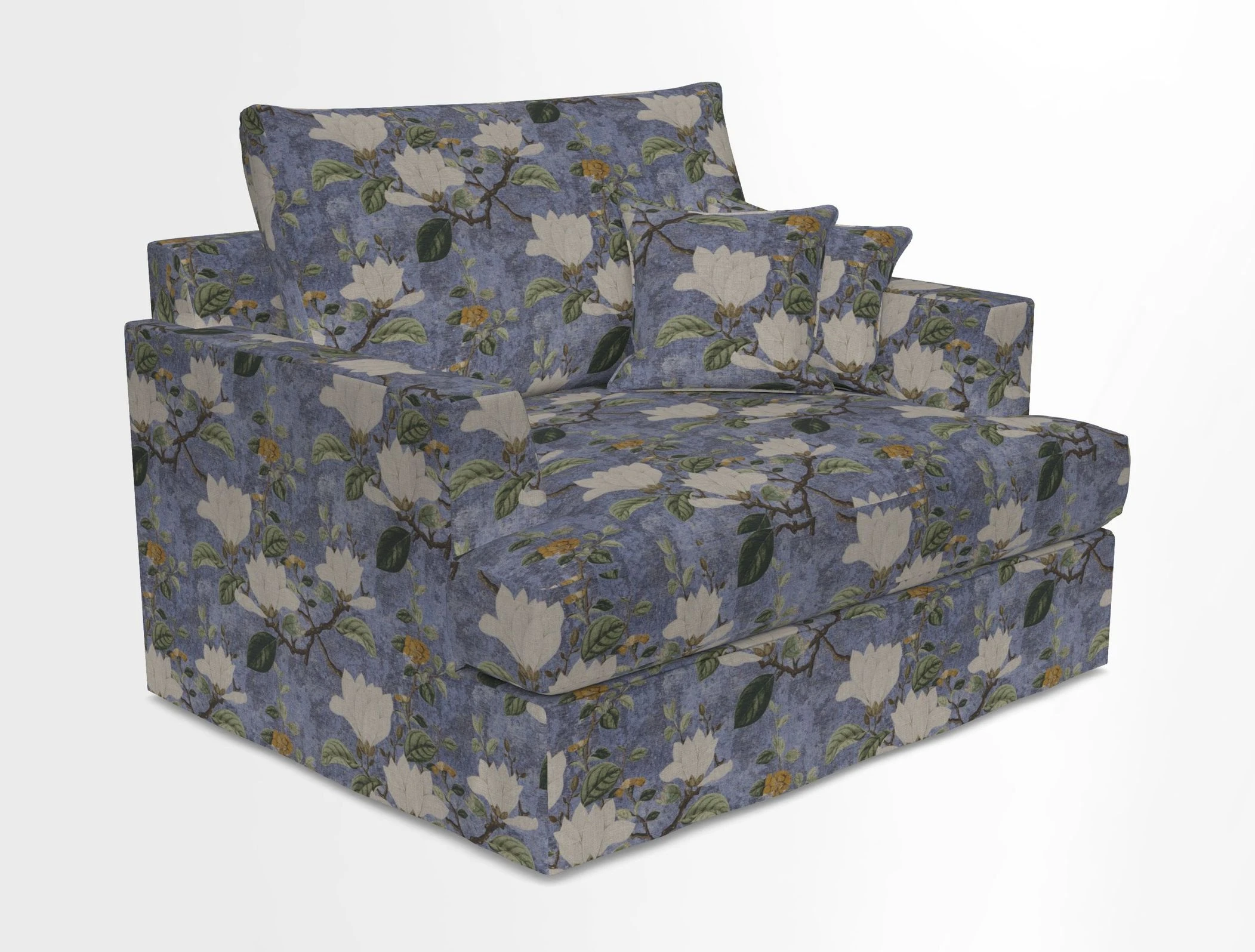 Slingsby Snuggler Fitted Cover Sofa in Two Tone Plain Biscuit.  Loose cover version available