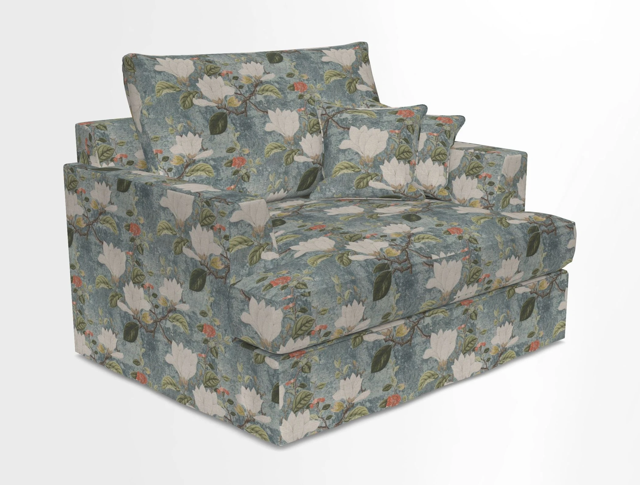 Slingsby Snuggler Fitted Cover Sofa in Two Tone Plain Biscuit.  Loose cover version available