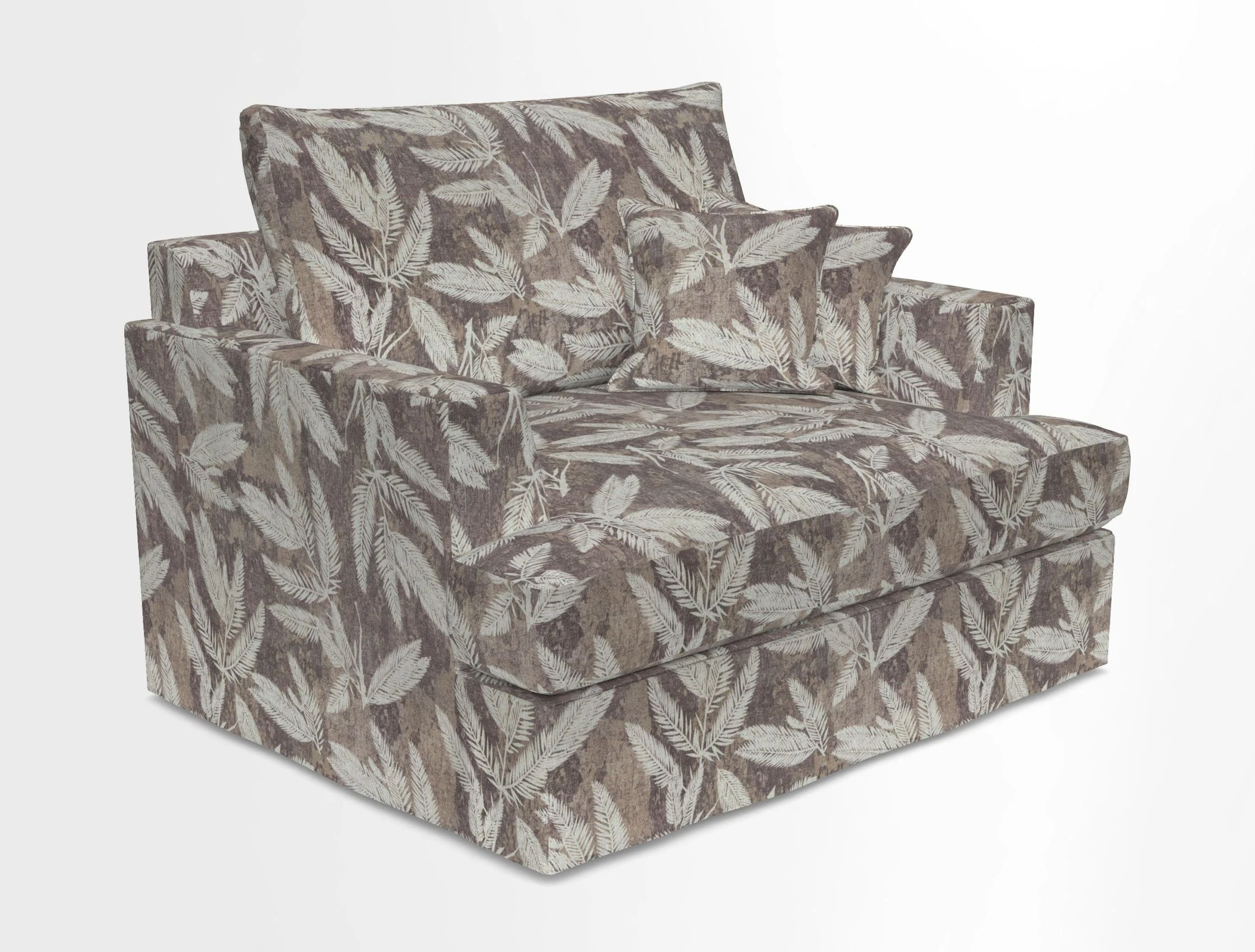 Slingsby Snuggler Fitted Cover Sofa in Two Tone Plain Biscuit.  Loose cover version available