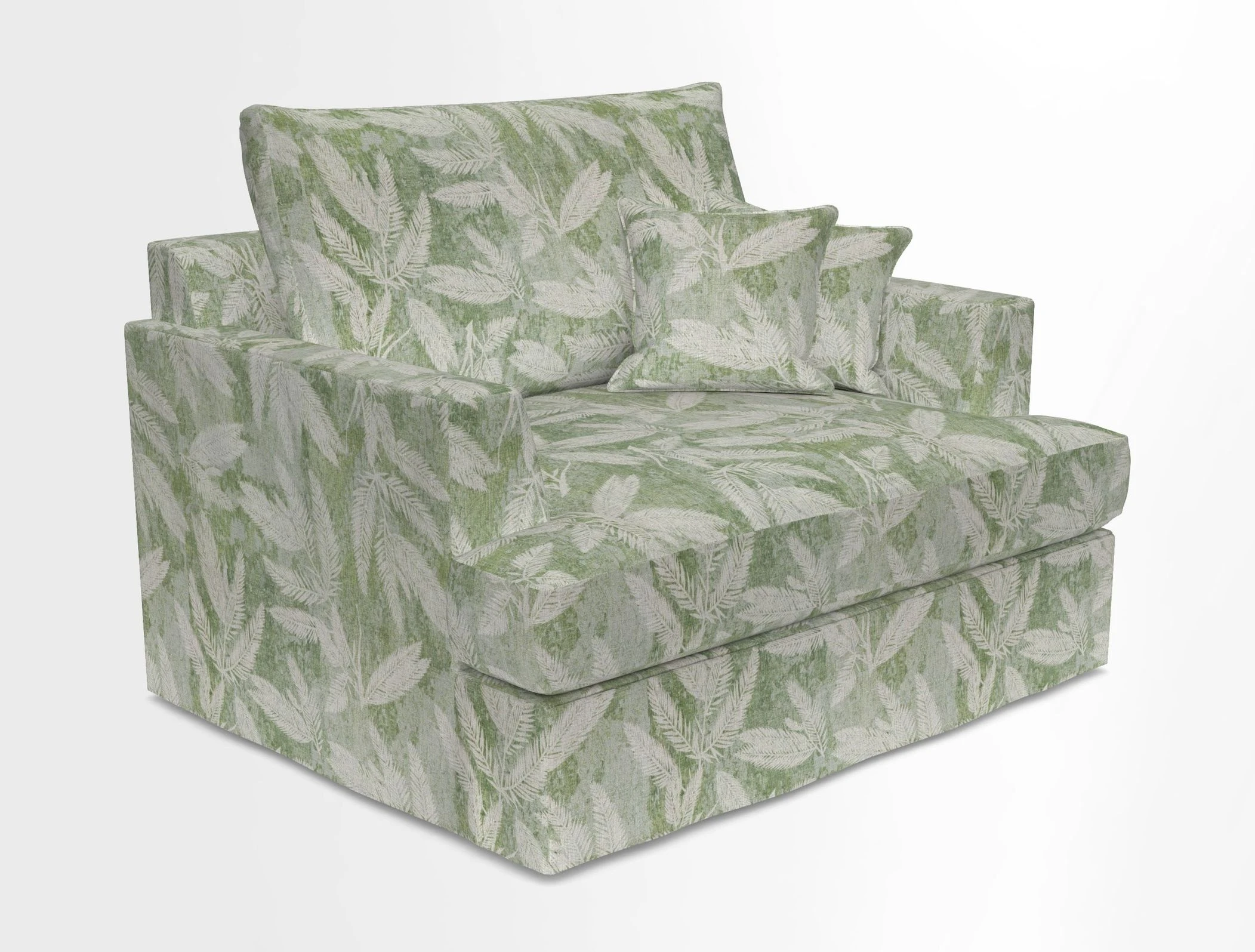 Slingsby Snuggler Fitted Cover Sofa in Two Tone Plain Biscuit.  Loose cover version available