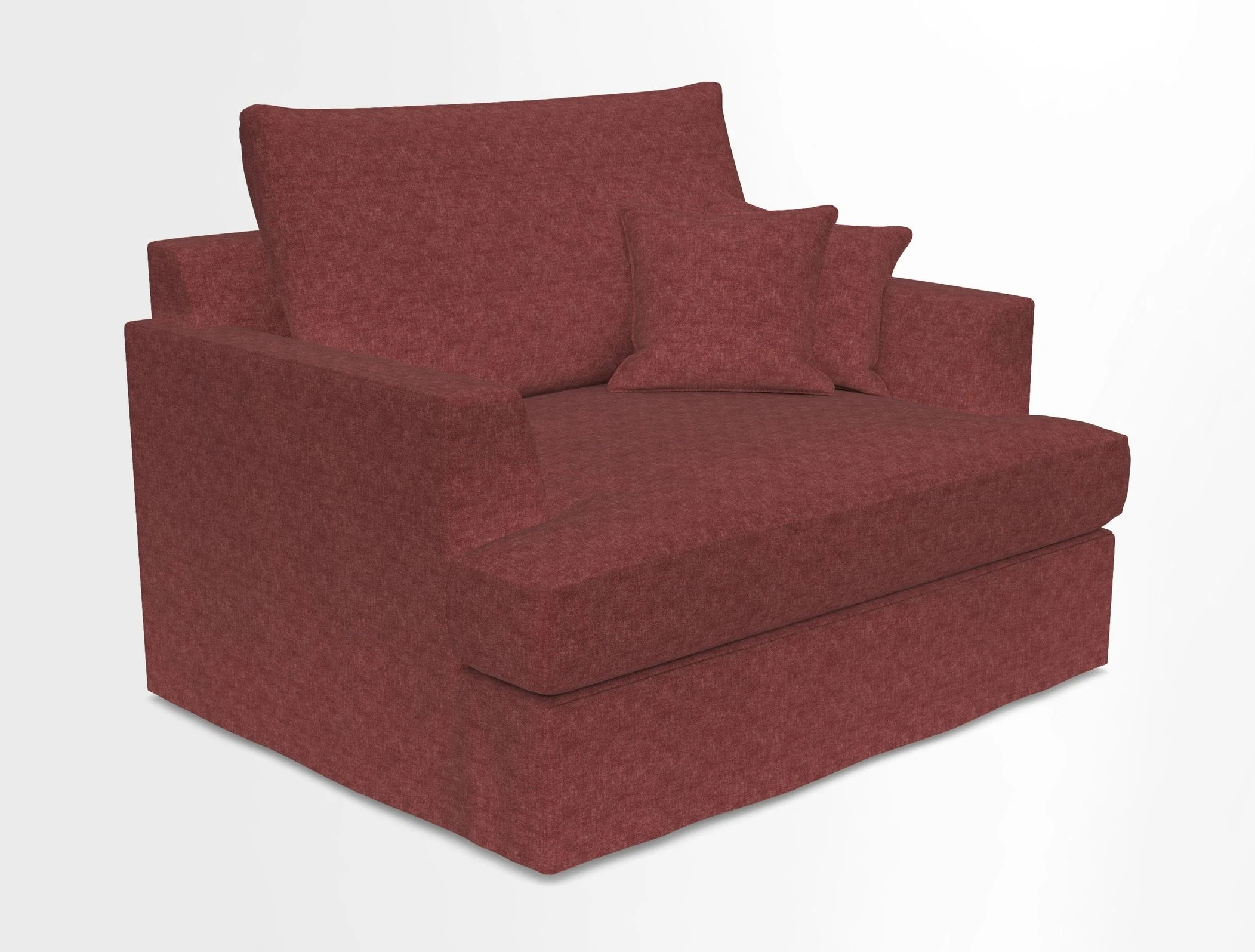 Slingsby Snuggler Fitted Cover Sofa in Two Tone Plain Biscuit.  Loose cover version available