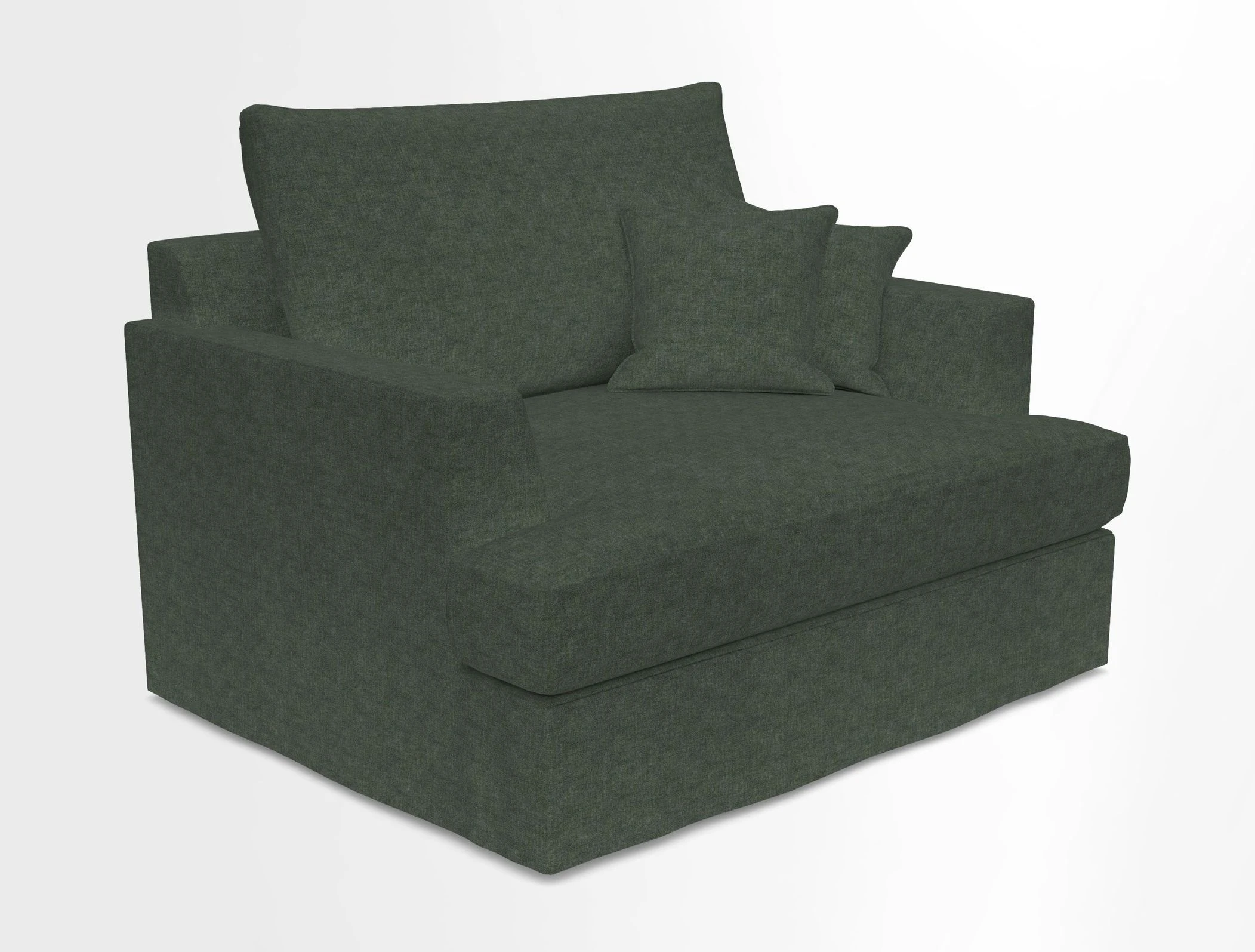Slingsby Snuggler Fitted Cover Sofa in Two Tone Plain Biscuit.  Loose cover version available