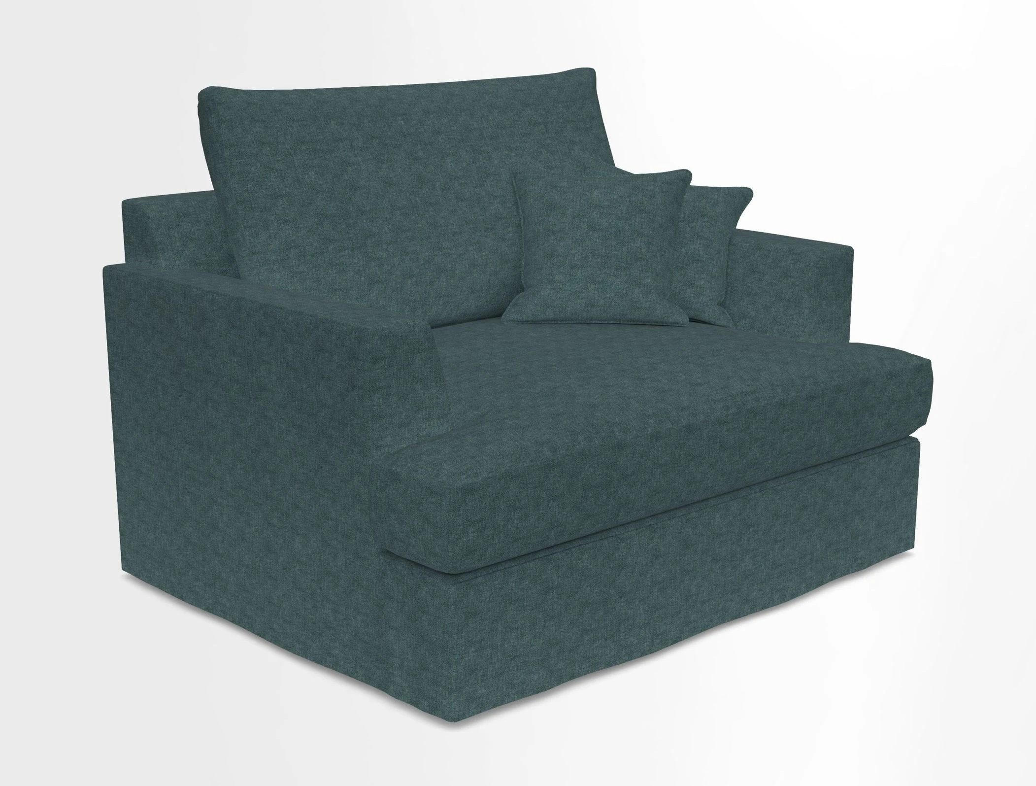 Slingsby Snuggler Fitted Cover Sofa in Two Tone Plain Biscuit.  Loose cover version available