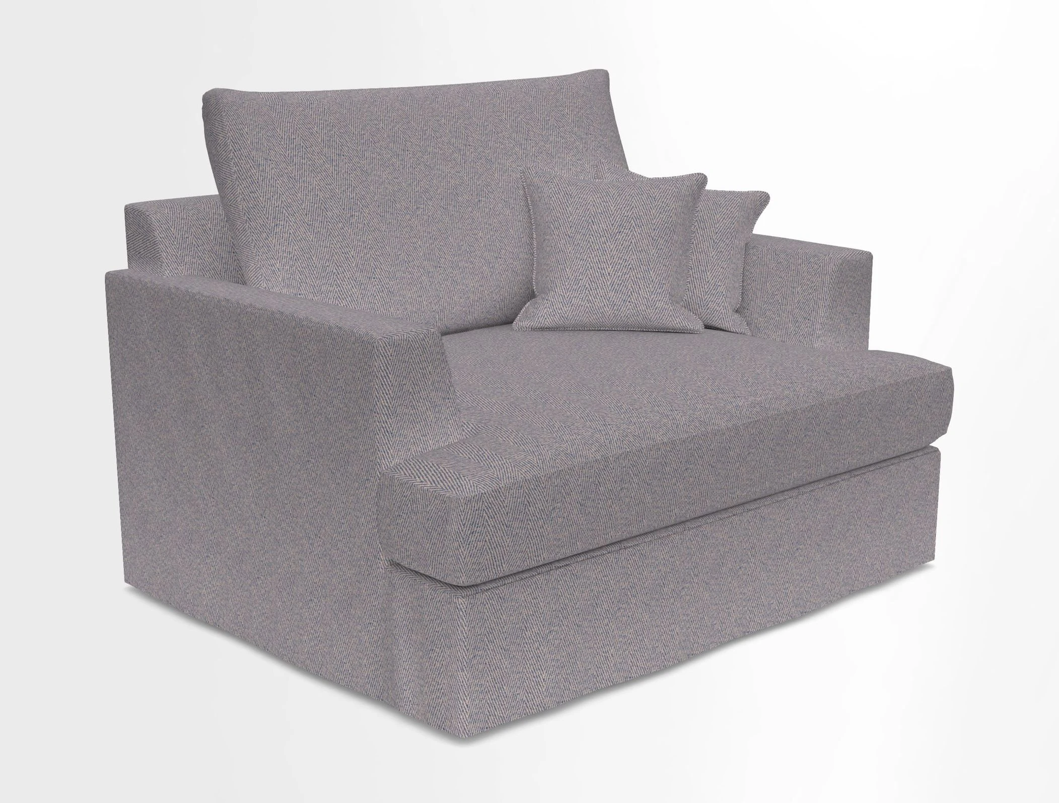 Slingsby Snuggler Fitted Cover Sofa in Two Tone Plain Biscuit.  Loose cover version available