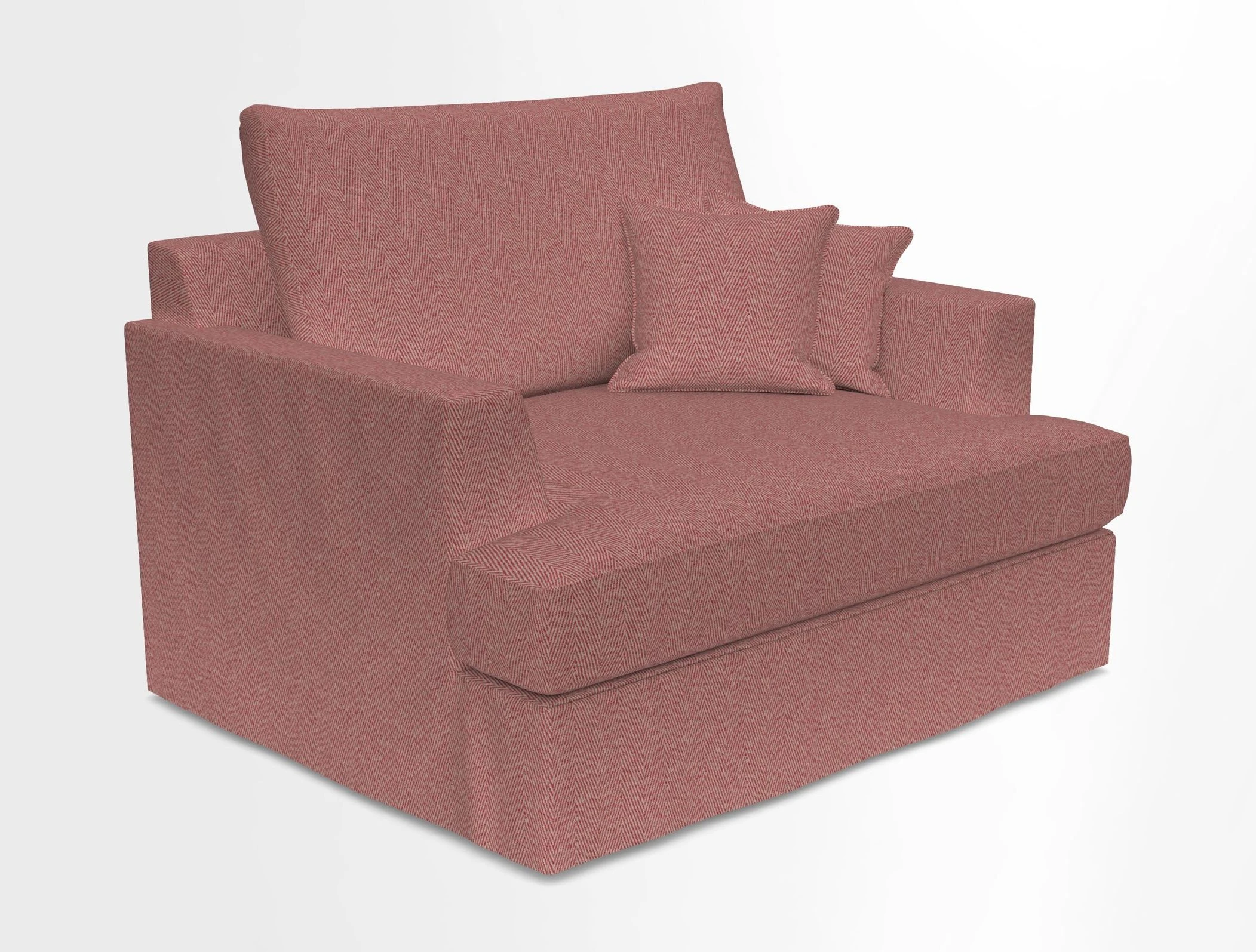 Slingsby Snuggler Fitted Cover Sofa in Two Tone Plain Biscuit.  Loose cover version available
