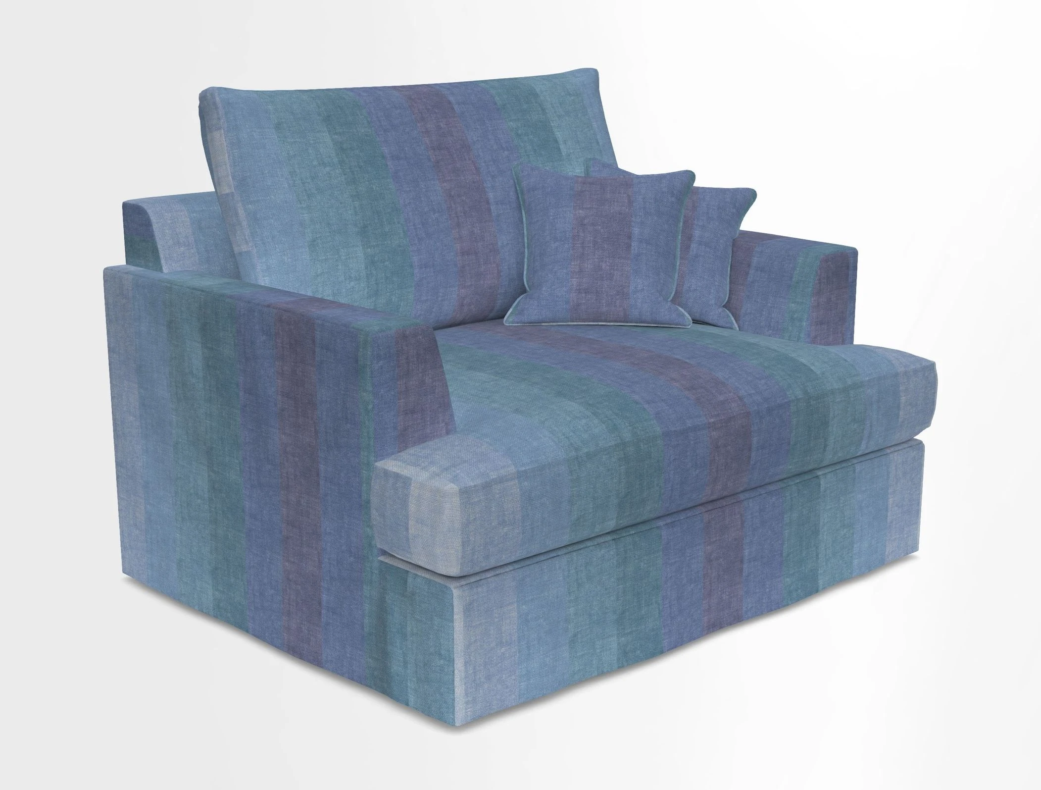 Slingsby Snuggler Fitted Cover Sofa in Two Tone Plain Biscuit.  Loose cover version available