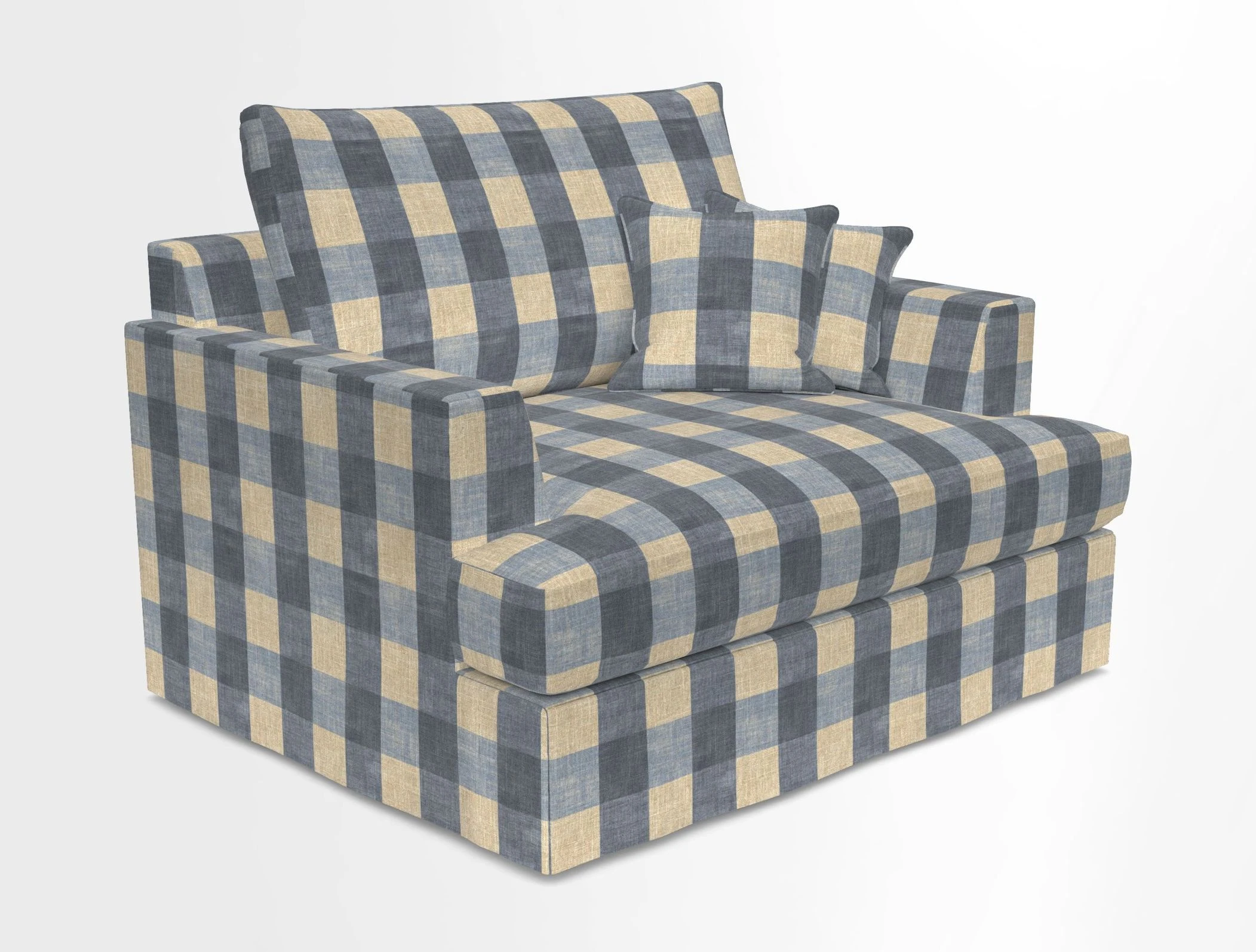 Slingsby Snuggler Fitted Cover Sofa in Two Tone Plain Biscuit.  Loose cover version available