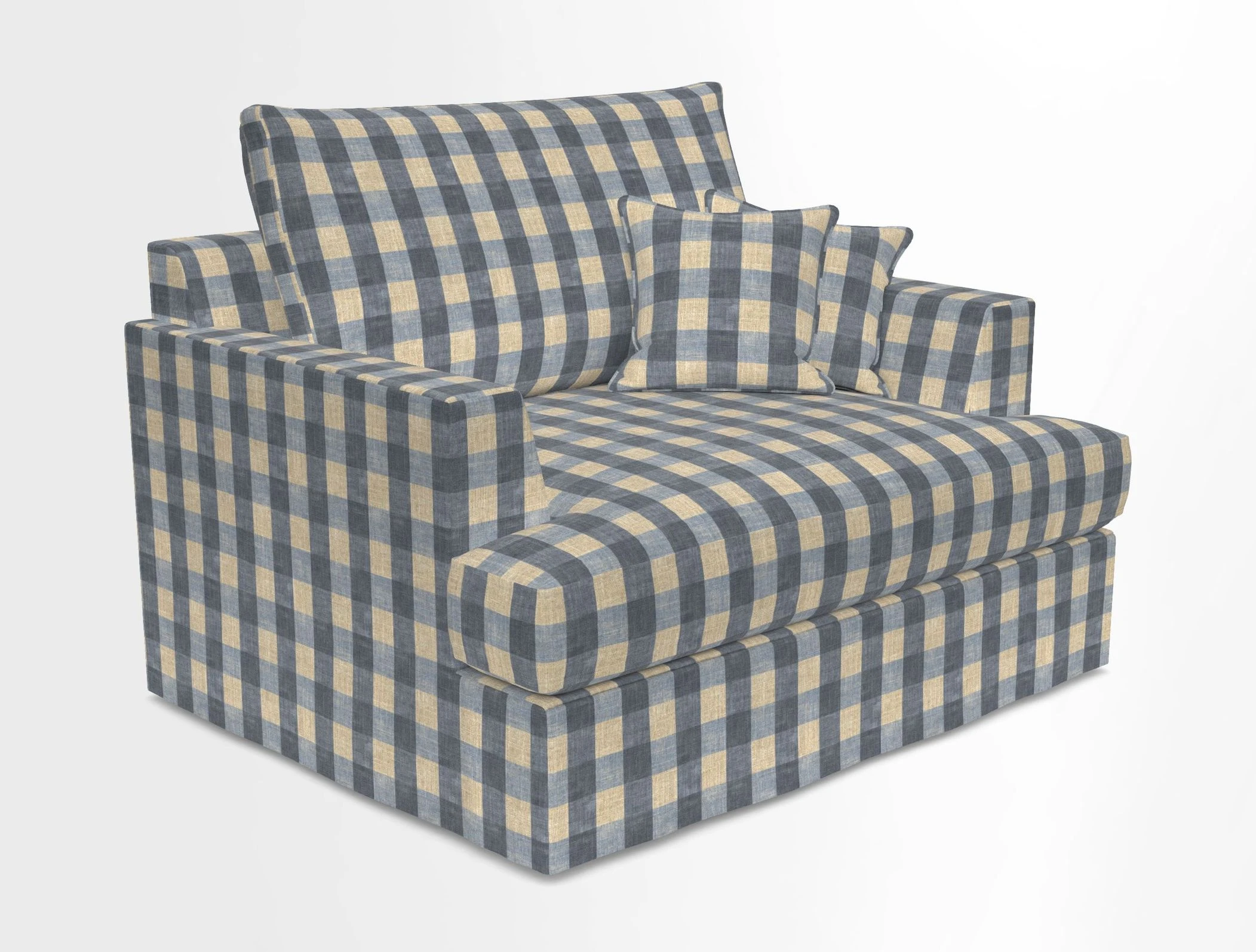 Slingsby Snuggler Fitted Cover Sofa in Two Tone Plain Biscuit.  Loose cover version available