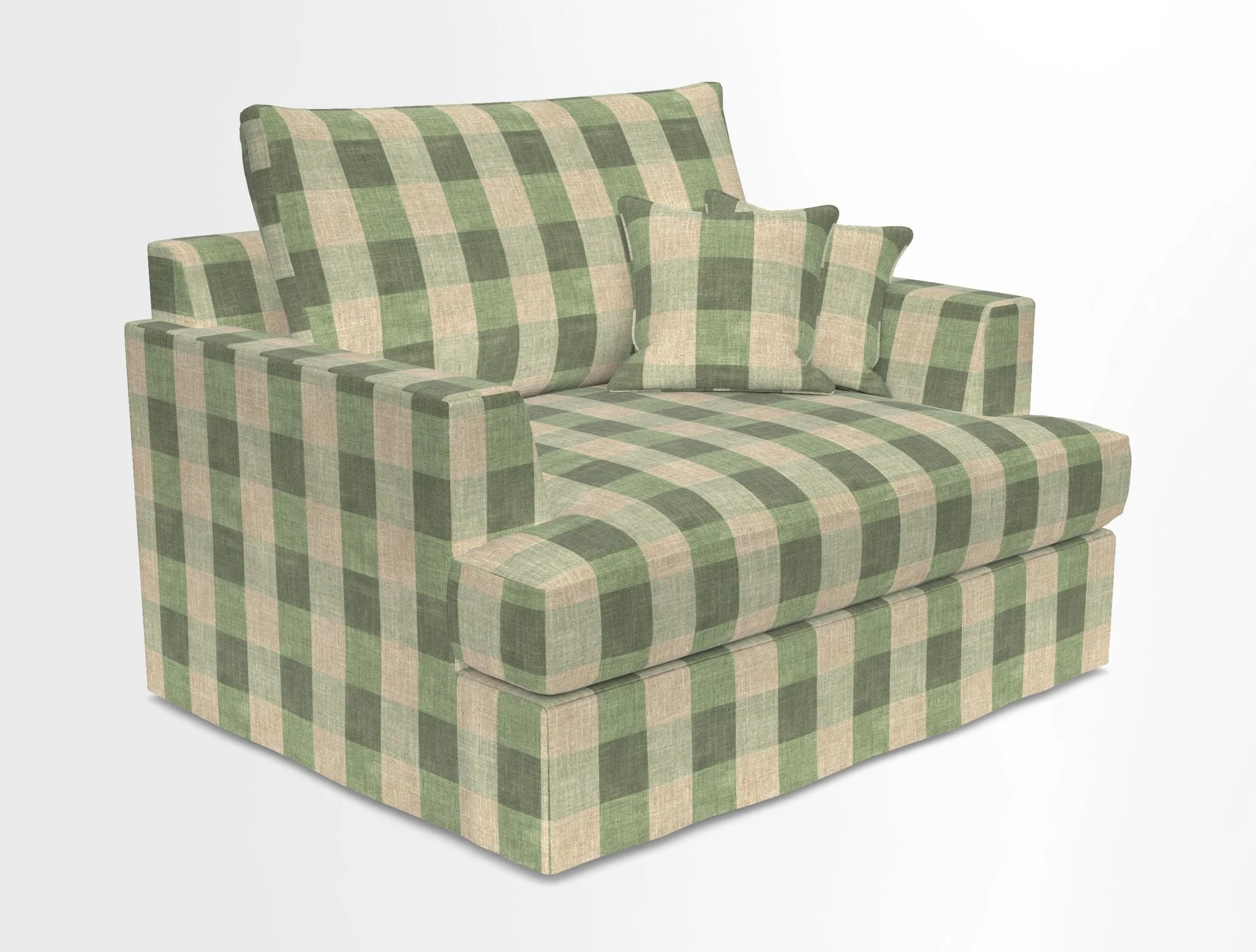 Slingsby Snuggler Fitted Cover Sofa in Two Tone Plain Biscuit.  Loose cover version available