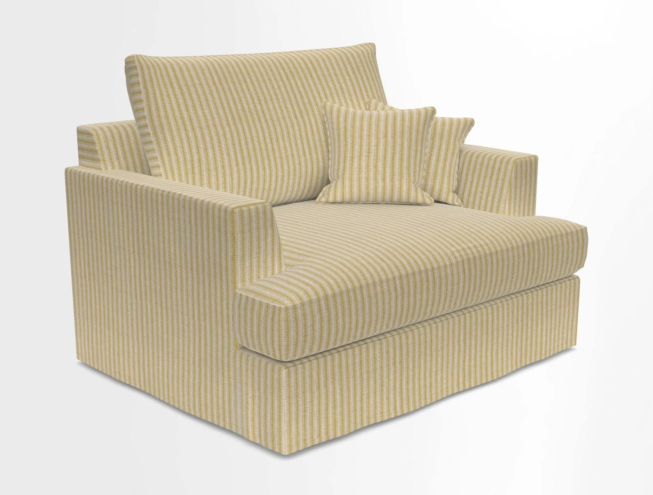 Slingsby Snuggler Fitted Cover Sofa in Two Tone Plain Biscuit.  Loose cover version available