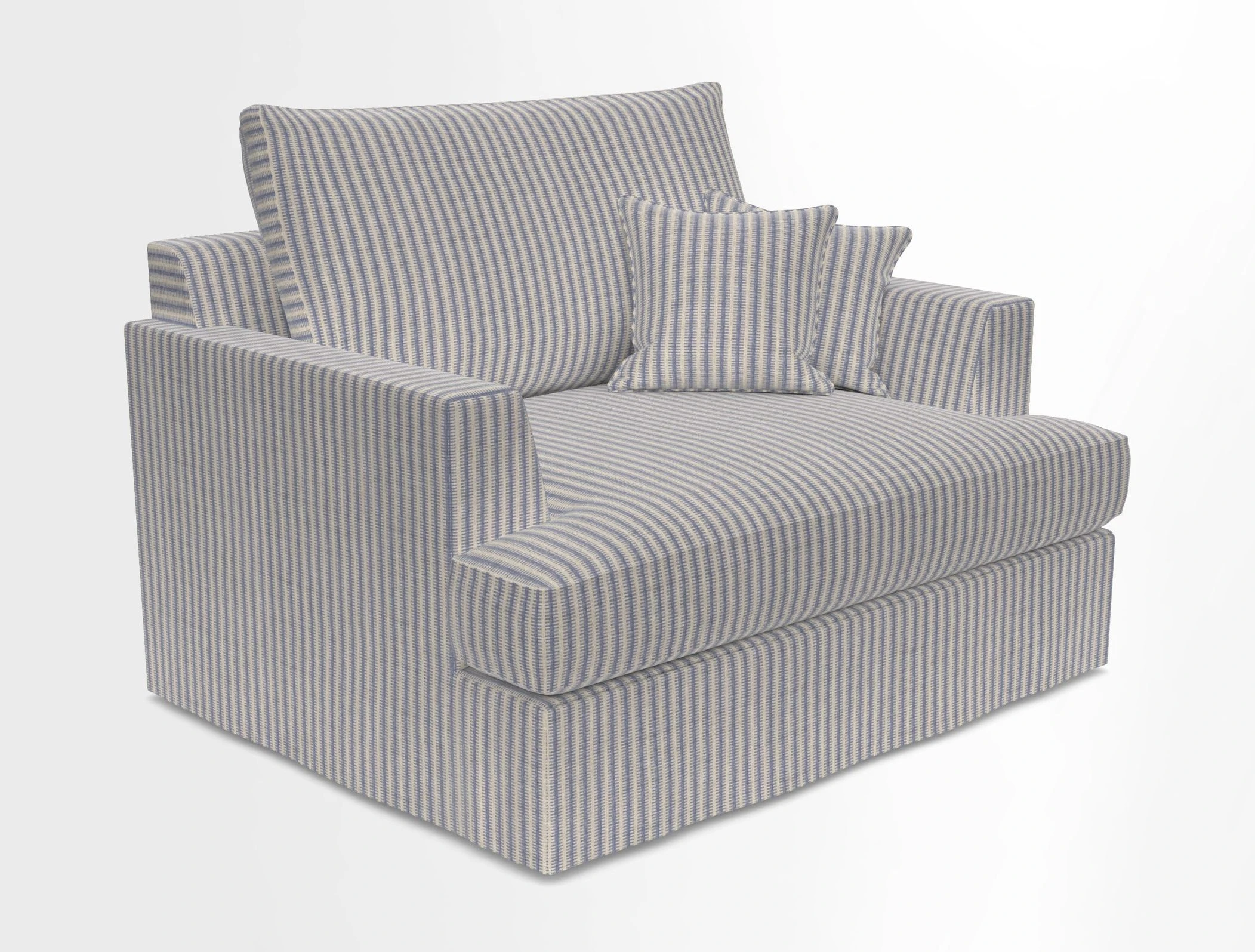 Slingsby Snuggler Fitted Cover Sofa in Two Tone Plain Biscuit.  Loose cover version available