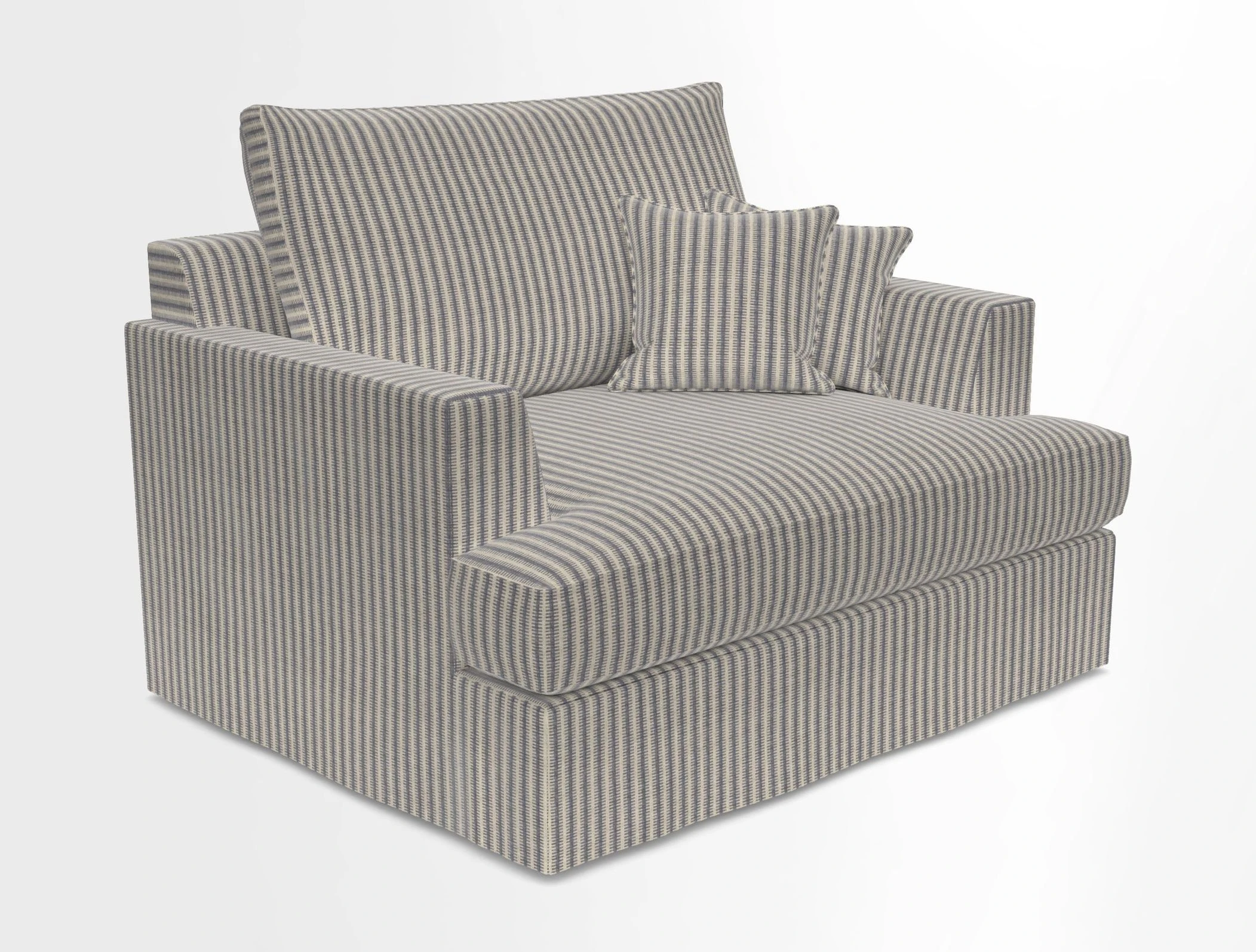 Slingsby Snuggler Fitted Cover Sofa in Two Tone Plain Biscuit.  Loose cover version available